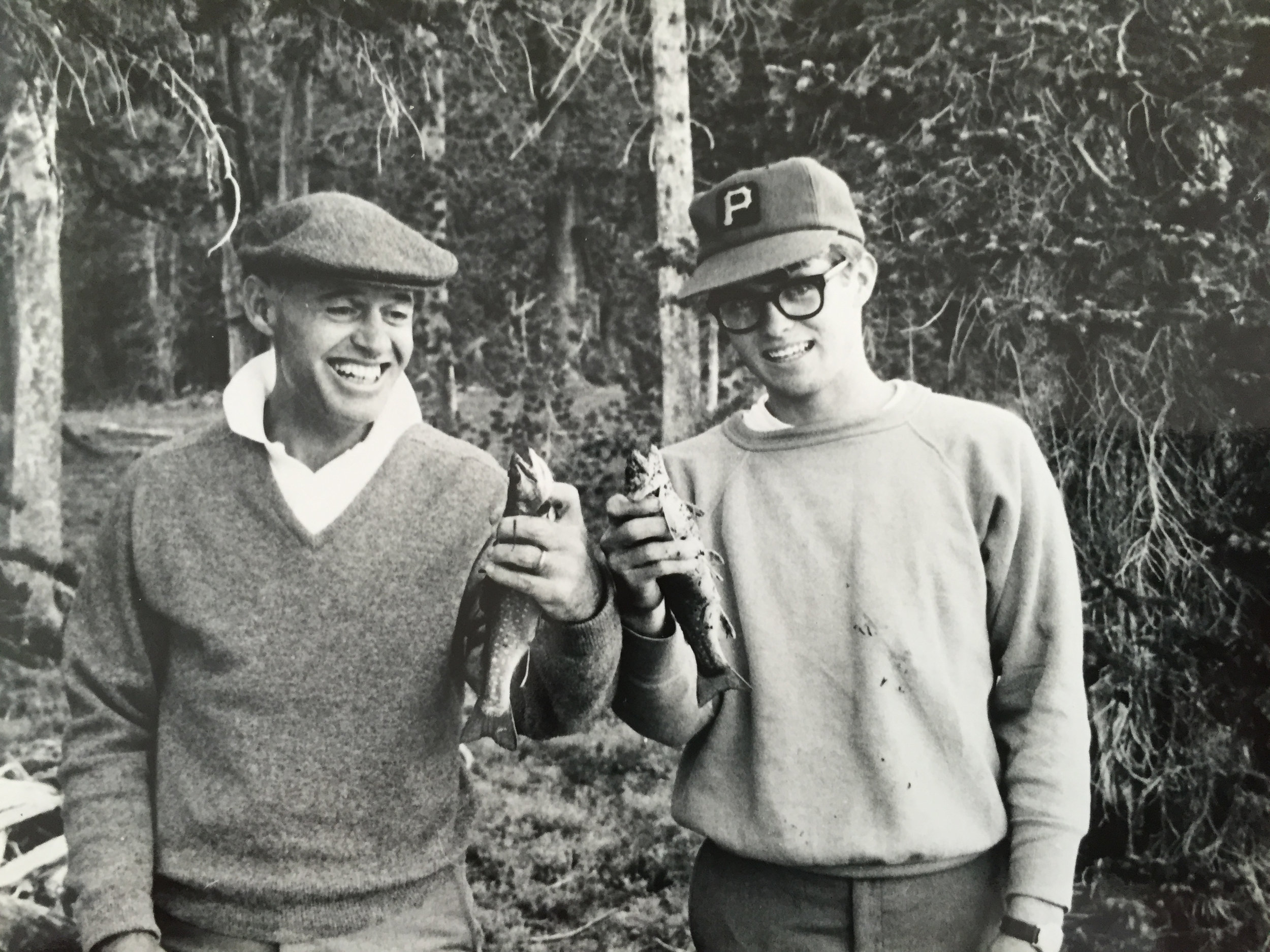 "fishing" with his Dad, Dan Leedy