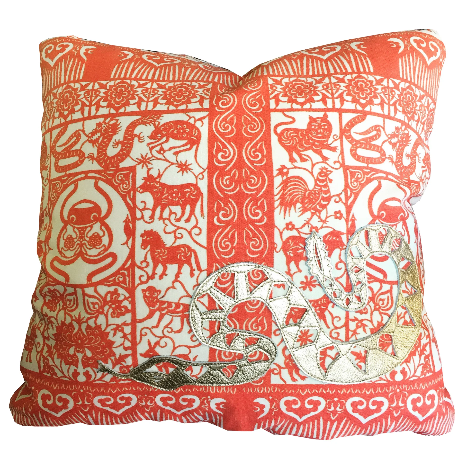 gold rattlesnake cushion