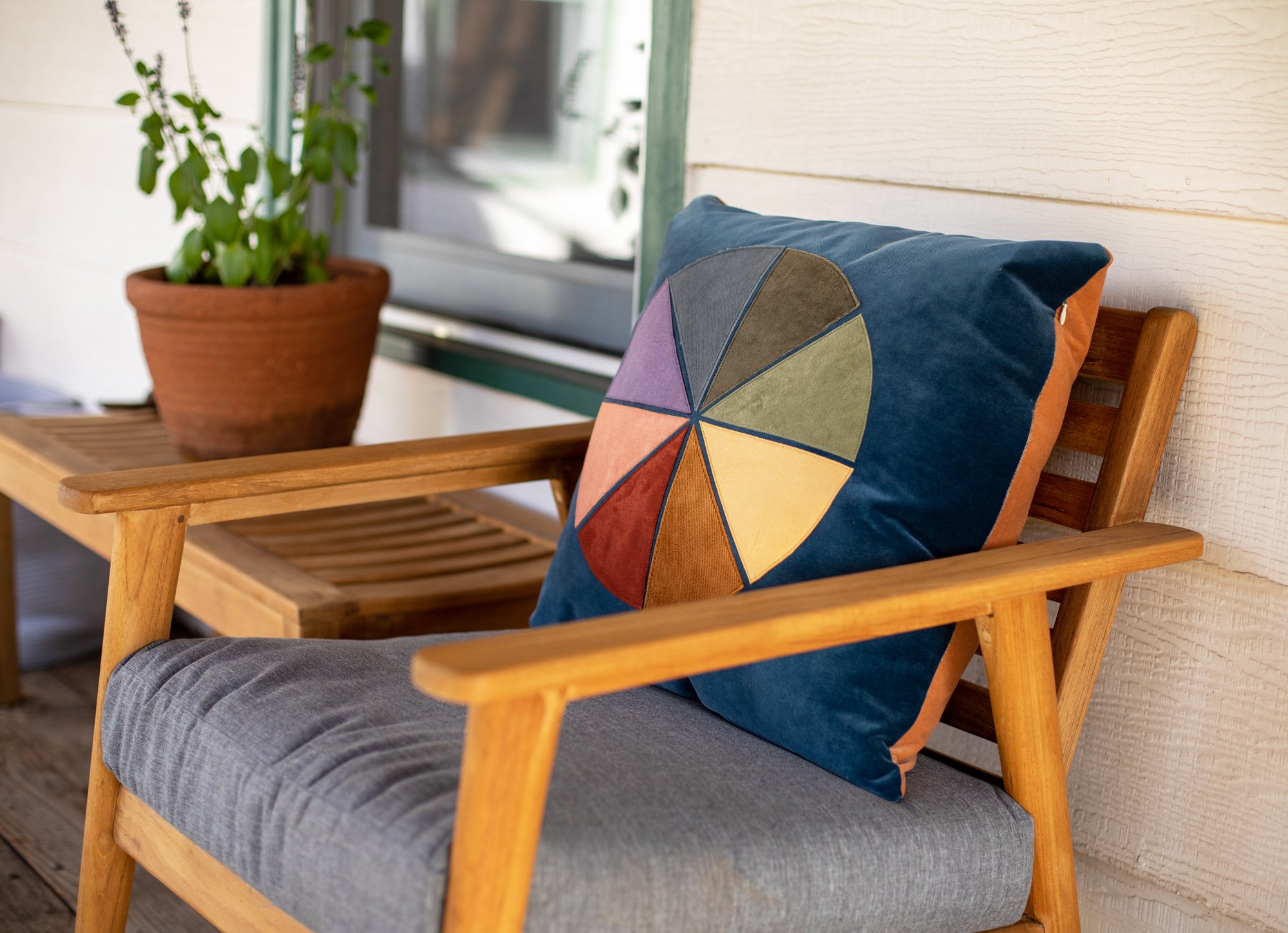 color wheel pillow