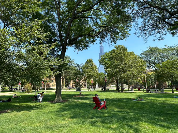 Students at UIC Quad