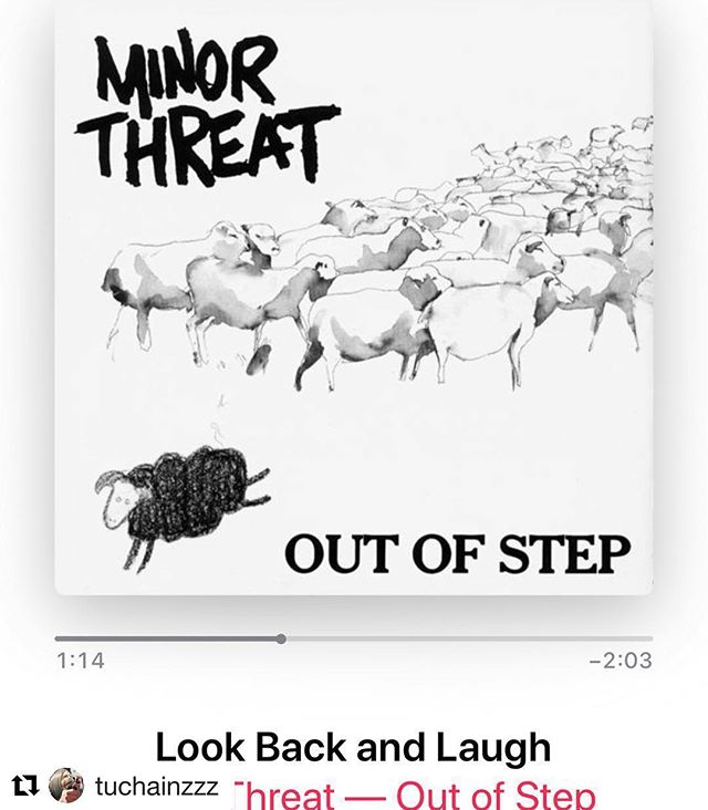 😎 #Repost @tuchainzzz
.
.
.
Possibly my favorite #minorthreat song. #lookbackandlaugh #outofstep #ianmackaye #hardcore #punk #dchardcore #straightedge