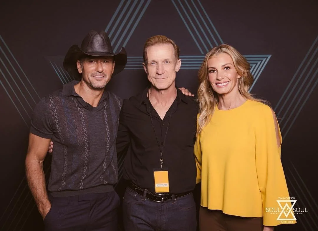 Clay St. Thomas with Tim McGraw and Trisha Yearwood.JPG