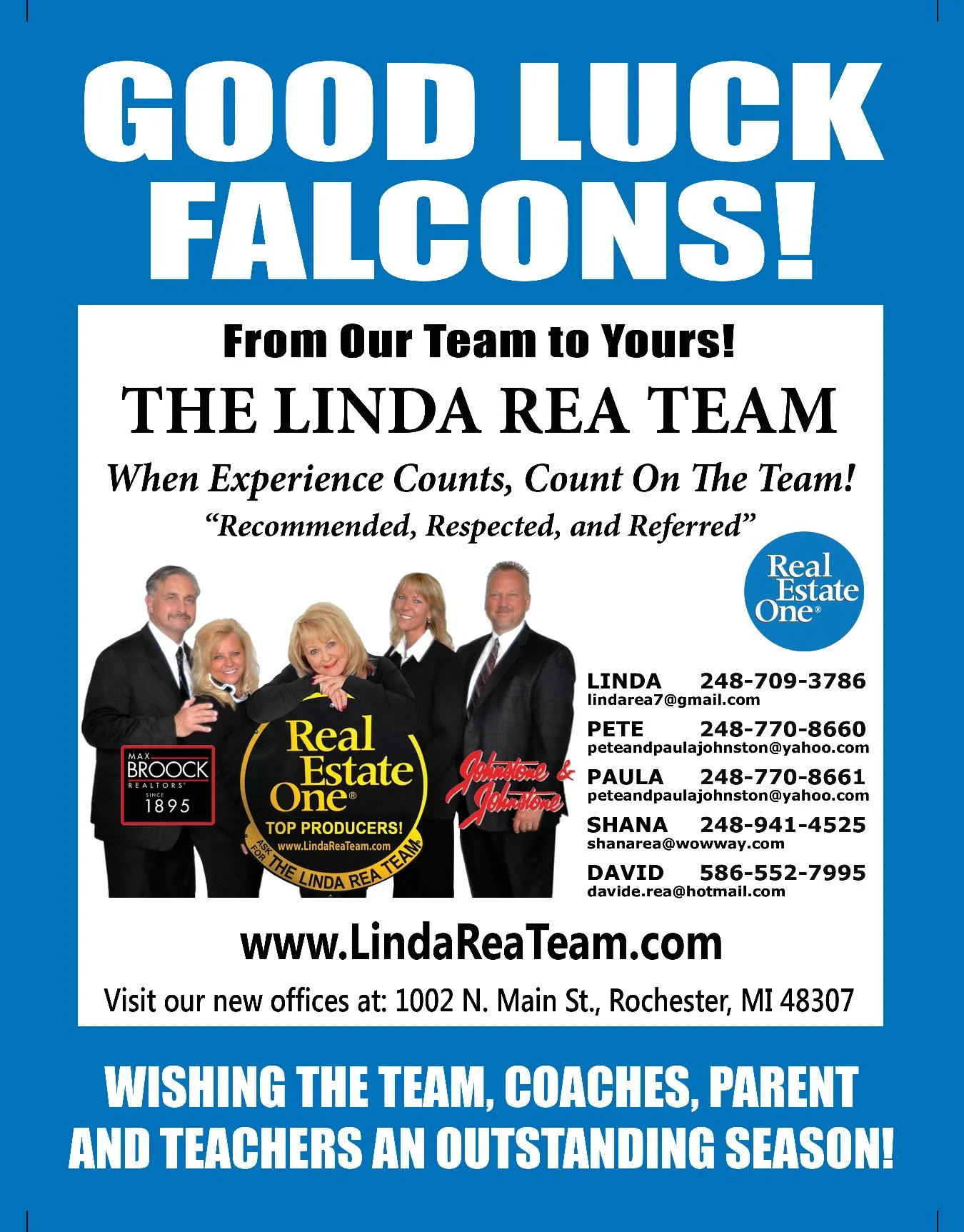 The Linda Rea Team Loves To Support All The Local Schools