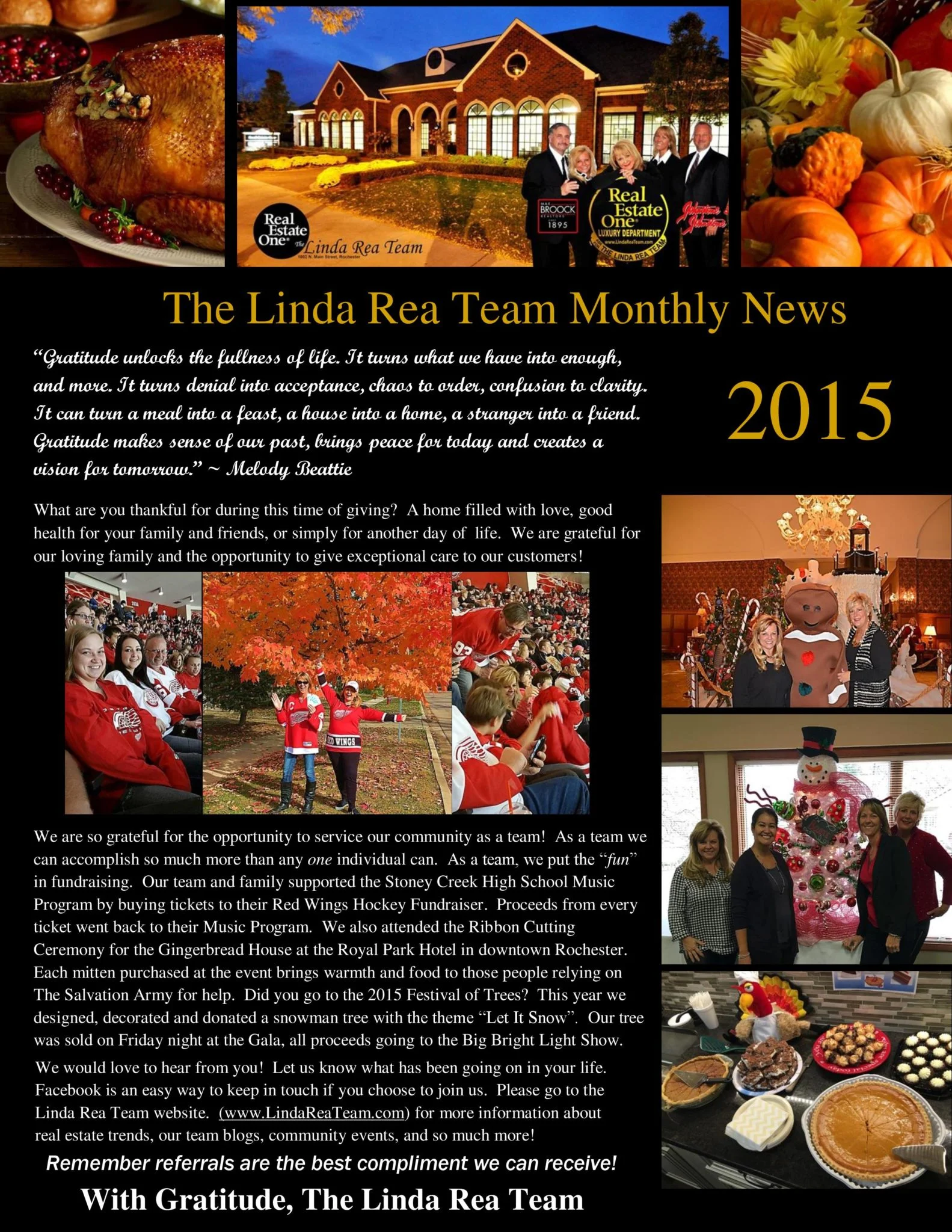 The Linda Rea Team Monthly News