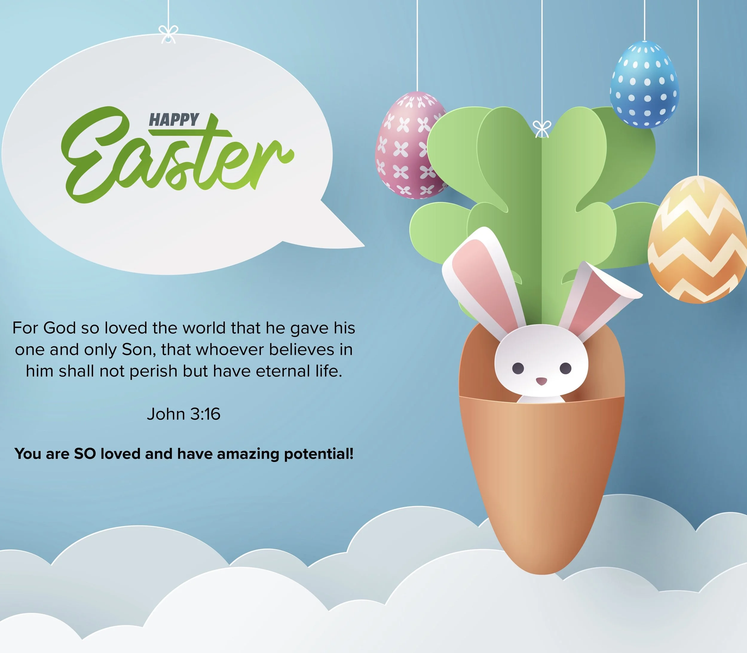A card was created to be added to each childs basket to let them know they are loved and cared for.