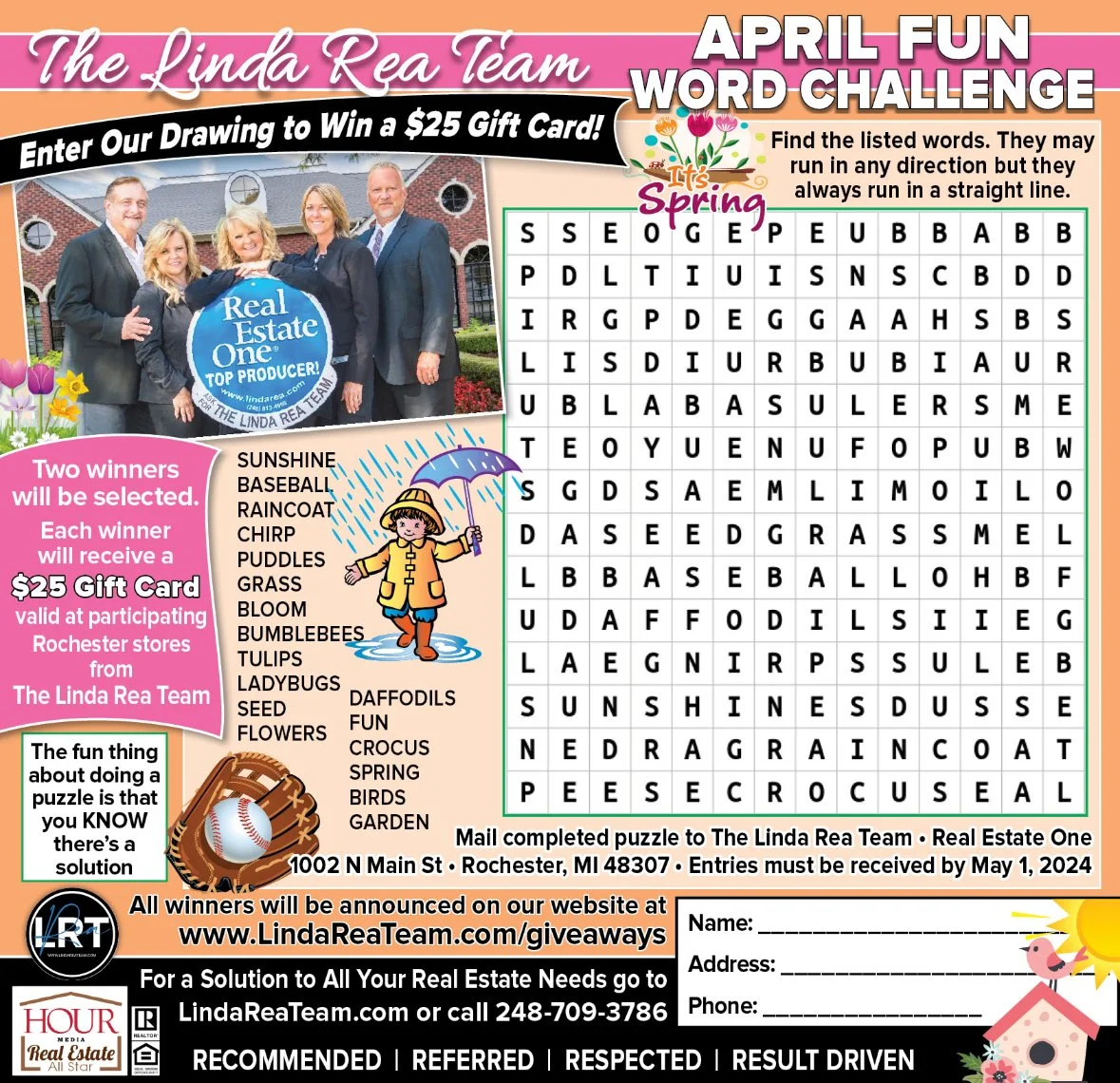 Word Search Fun! April 2024