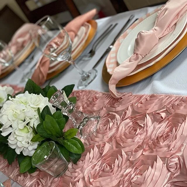 The process. I love layering textures, patterns, and colors for table settings.