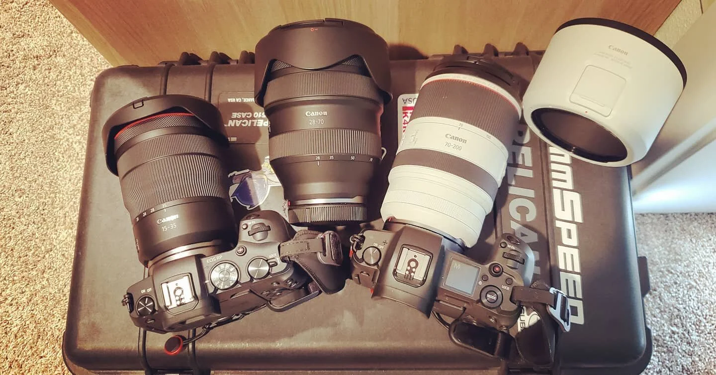 And there it is...
All RF native lens mounts now.

Canon RF 15-35 f2.8 
Canon RF 28-70 f2 
Canon RF 70-200 f2.8

Compared to there EF counter parts... RF is definitely faster at focusing/ tracking. There's a noticeable increase in sharpness.

EF 16-3