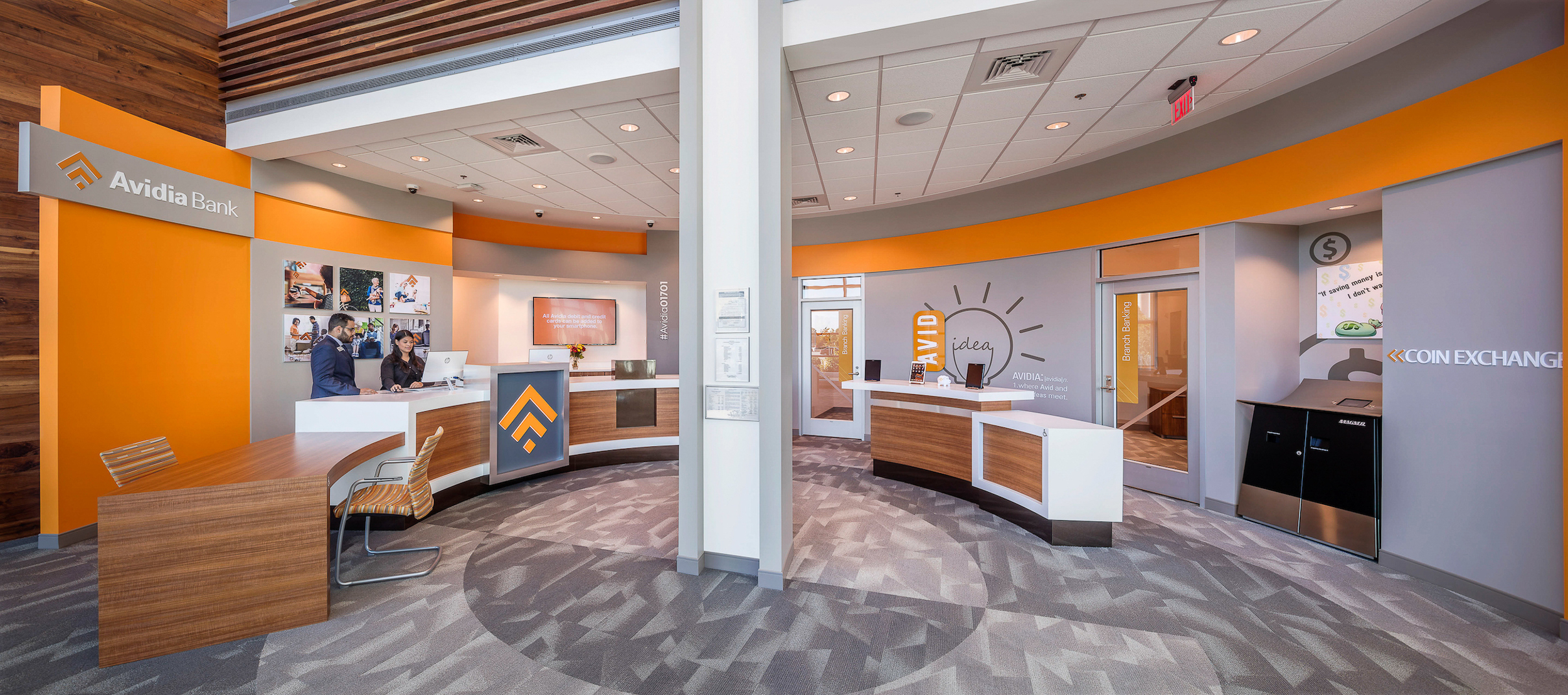 Avidia Bank lobby. Framingham, MA