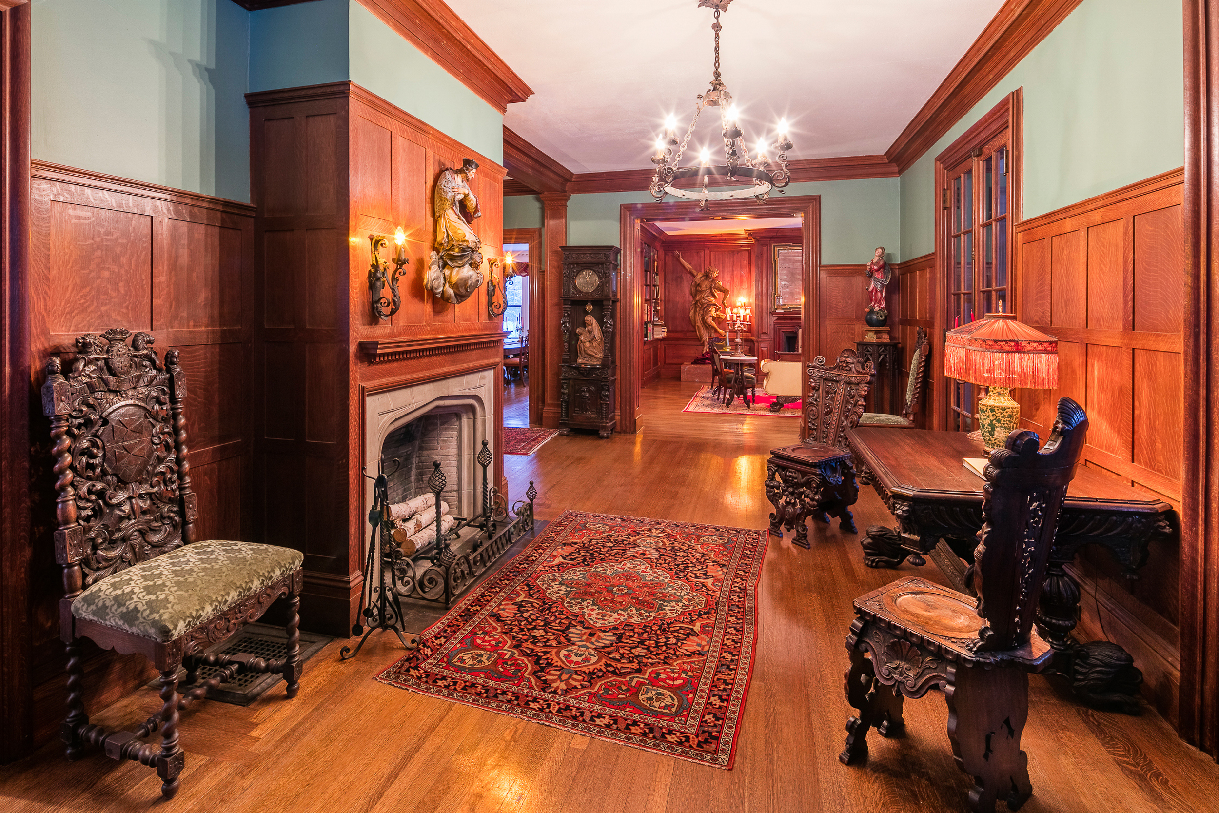 Charels Cheney Mansion entrance hall. Manchester, CT