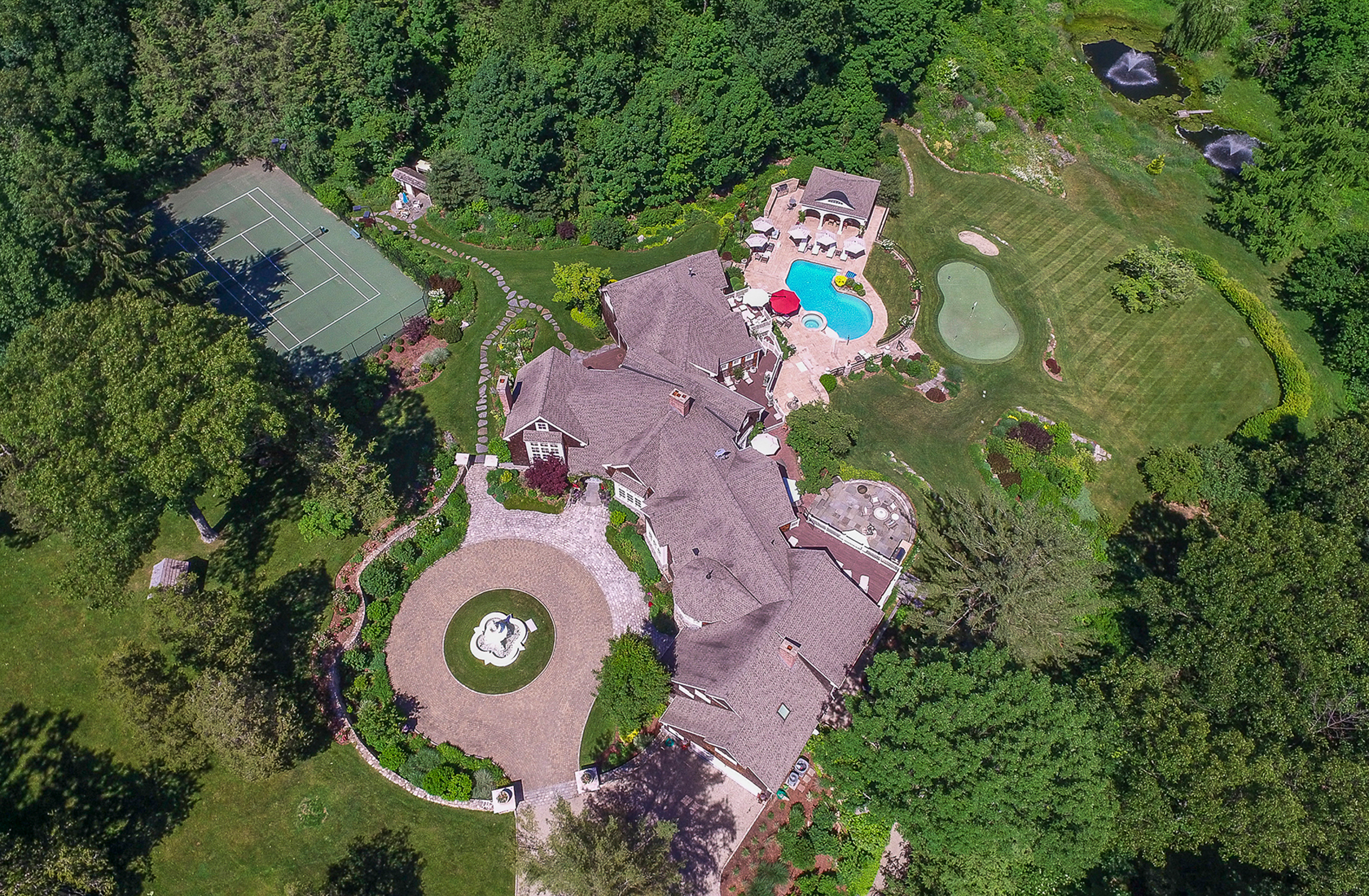 Aerial drone image of private residence.