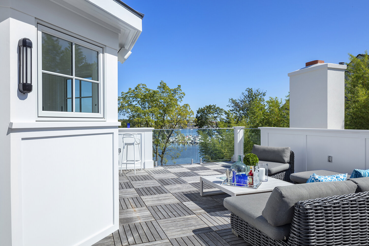  Roof top deck on HOBI award winning private residence. Greenwich, CT