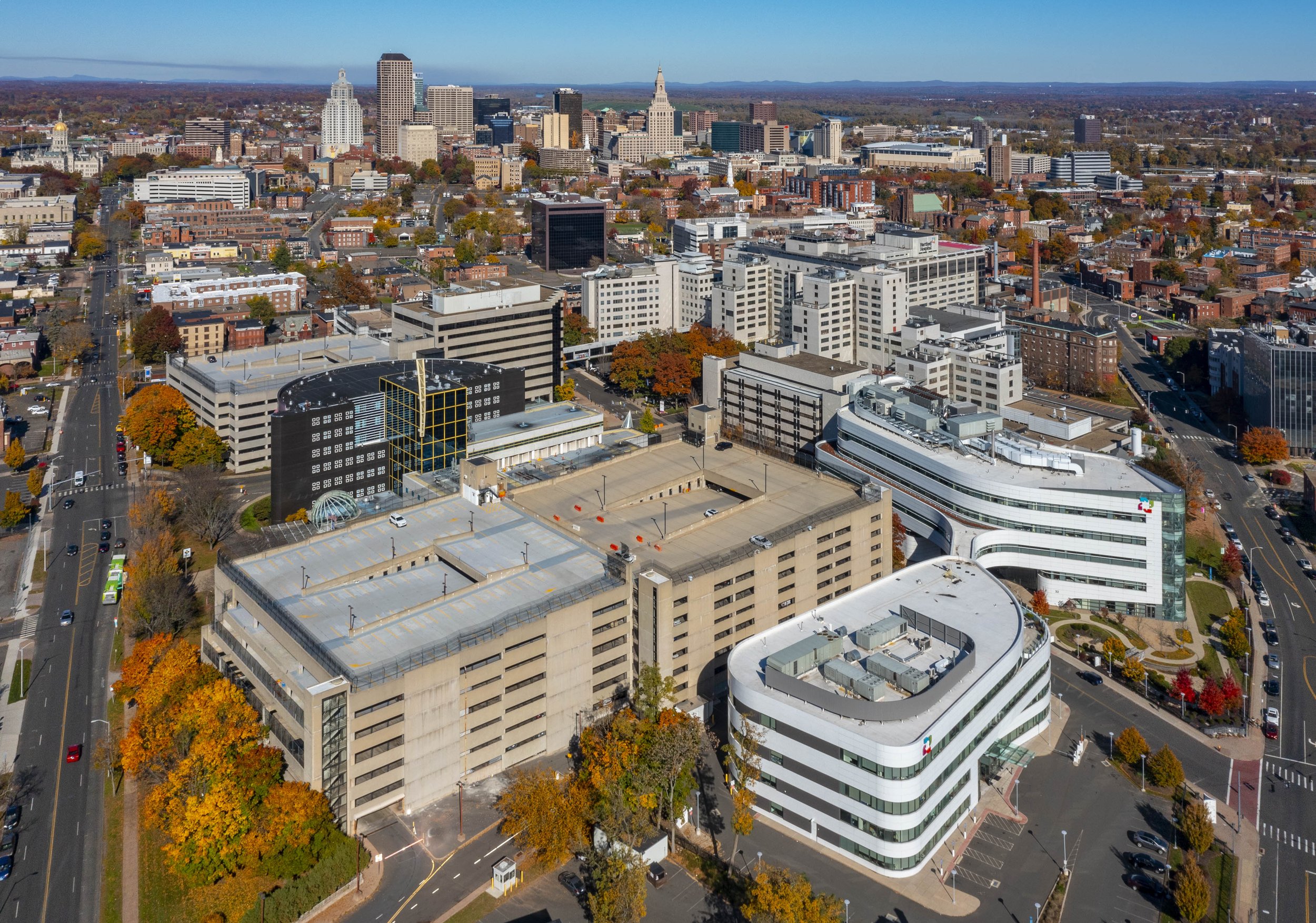 Hartford Healthcare Campus. Bone + Joint Institute in foreground. 