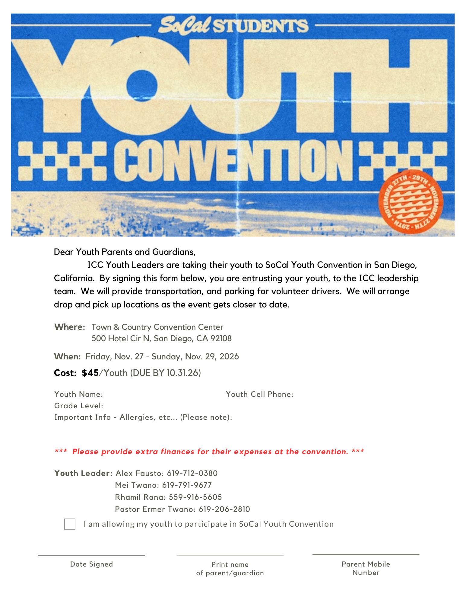 SoCal Youth Convention 