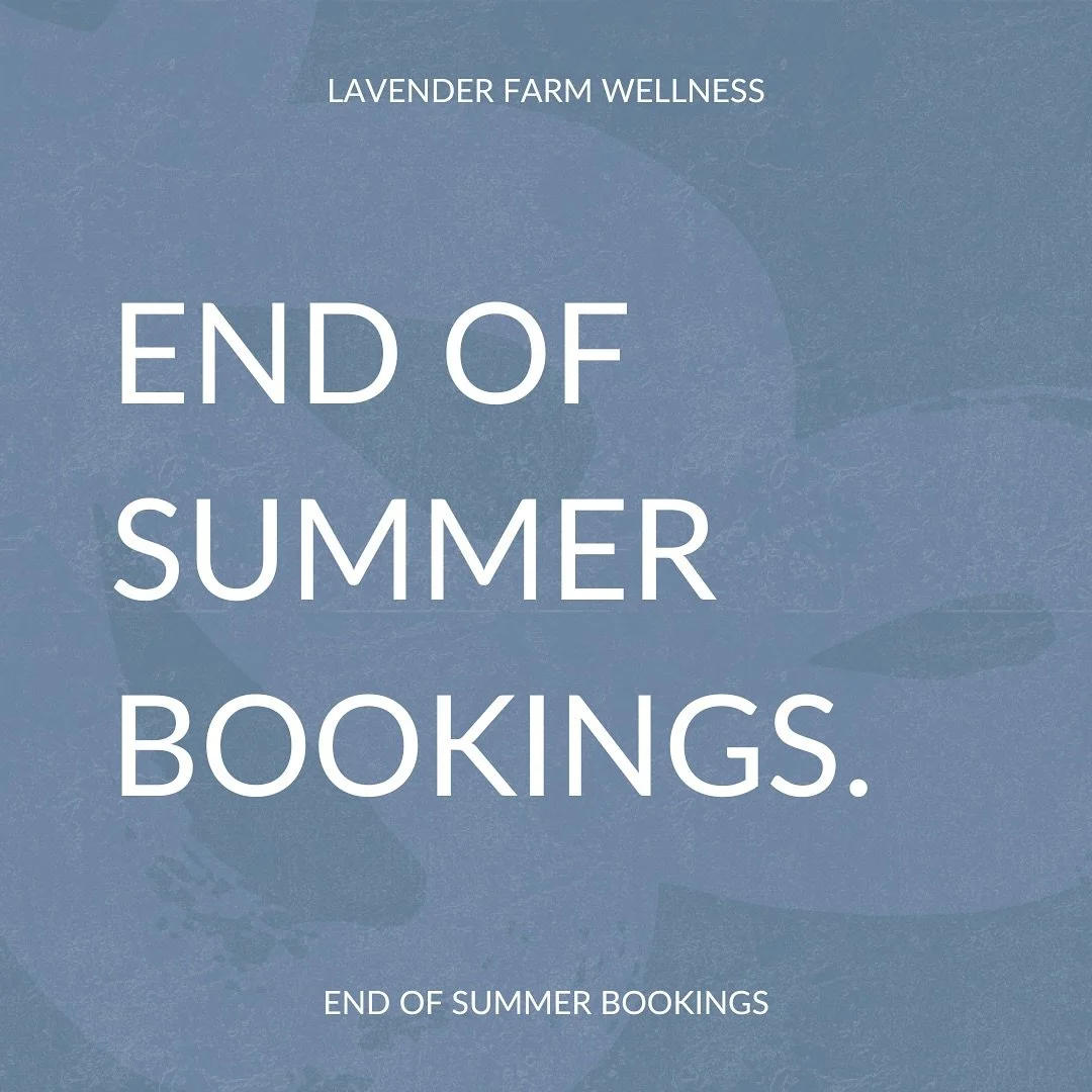 The season may be winding down, but there&rsquo;s still time to savor it. Don&rsquo;t let the last days of summer slip away in a blur. Slow your pace with Lavender Farm Wellness.

Our expert team offers massage therapy, advanced bodywork, facials, yo