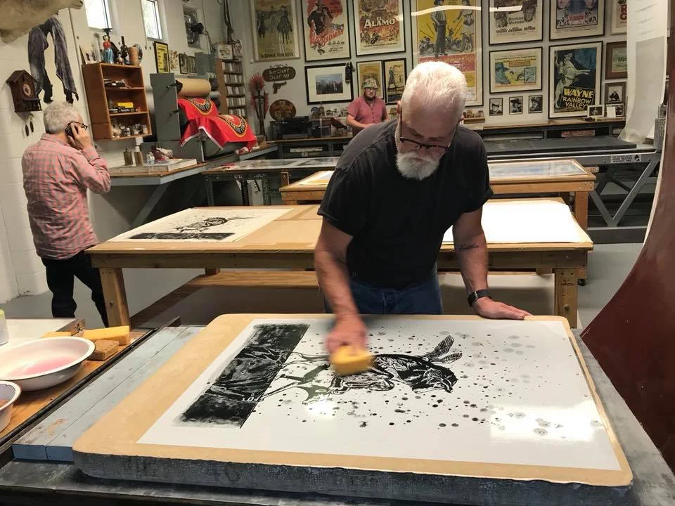 Campbell in the studio.