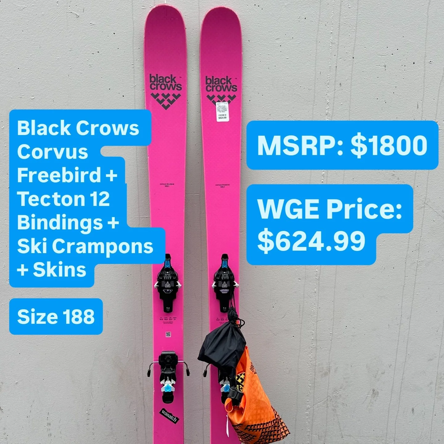New skis just showed up. They&rsquo;re very good. The prices are oddly good. We&rsquo;re not asking questions.
