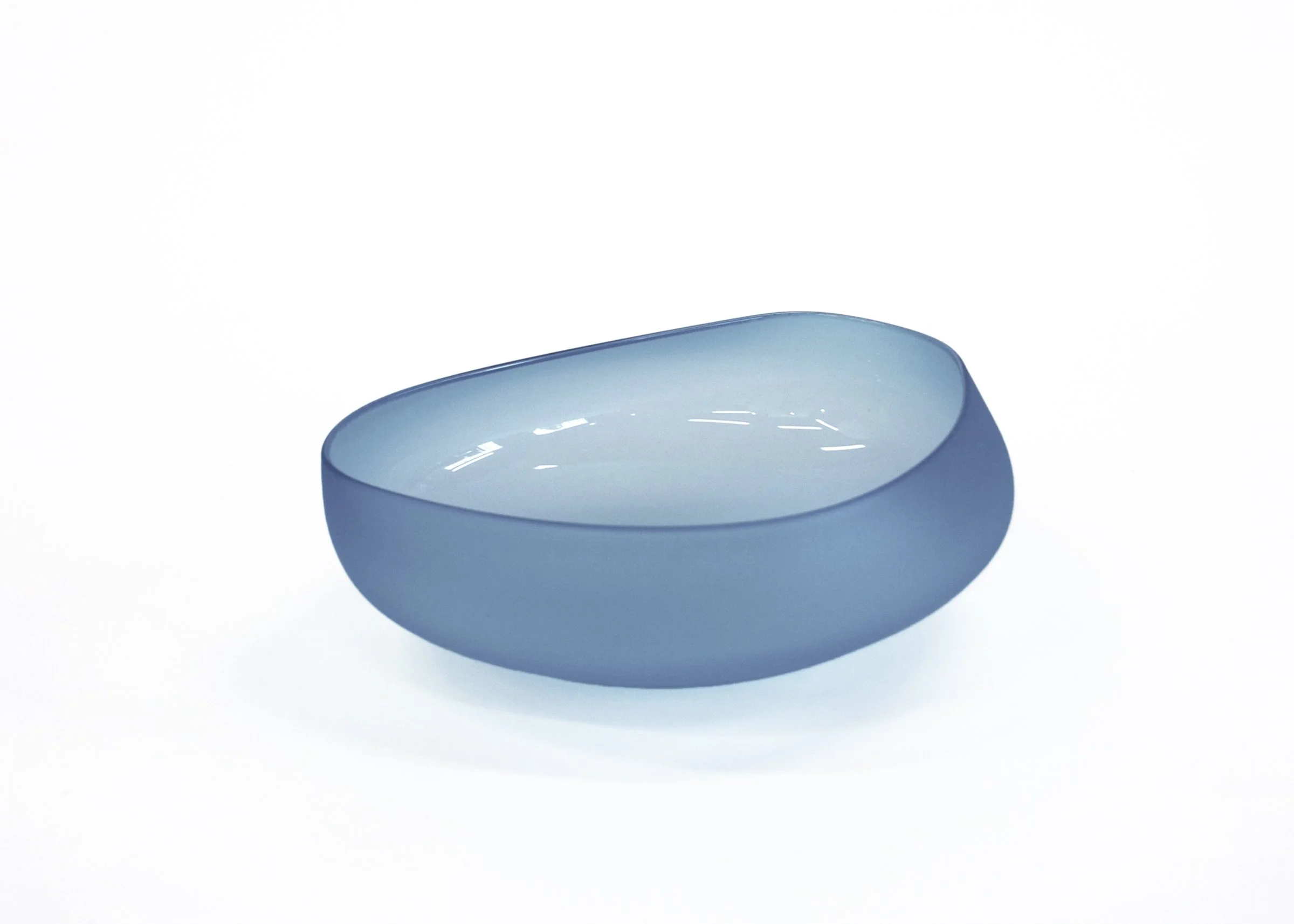 Topography Bowl — Opal Pigeon Blue