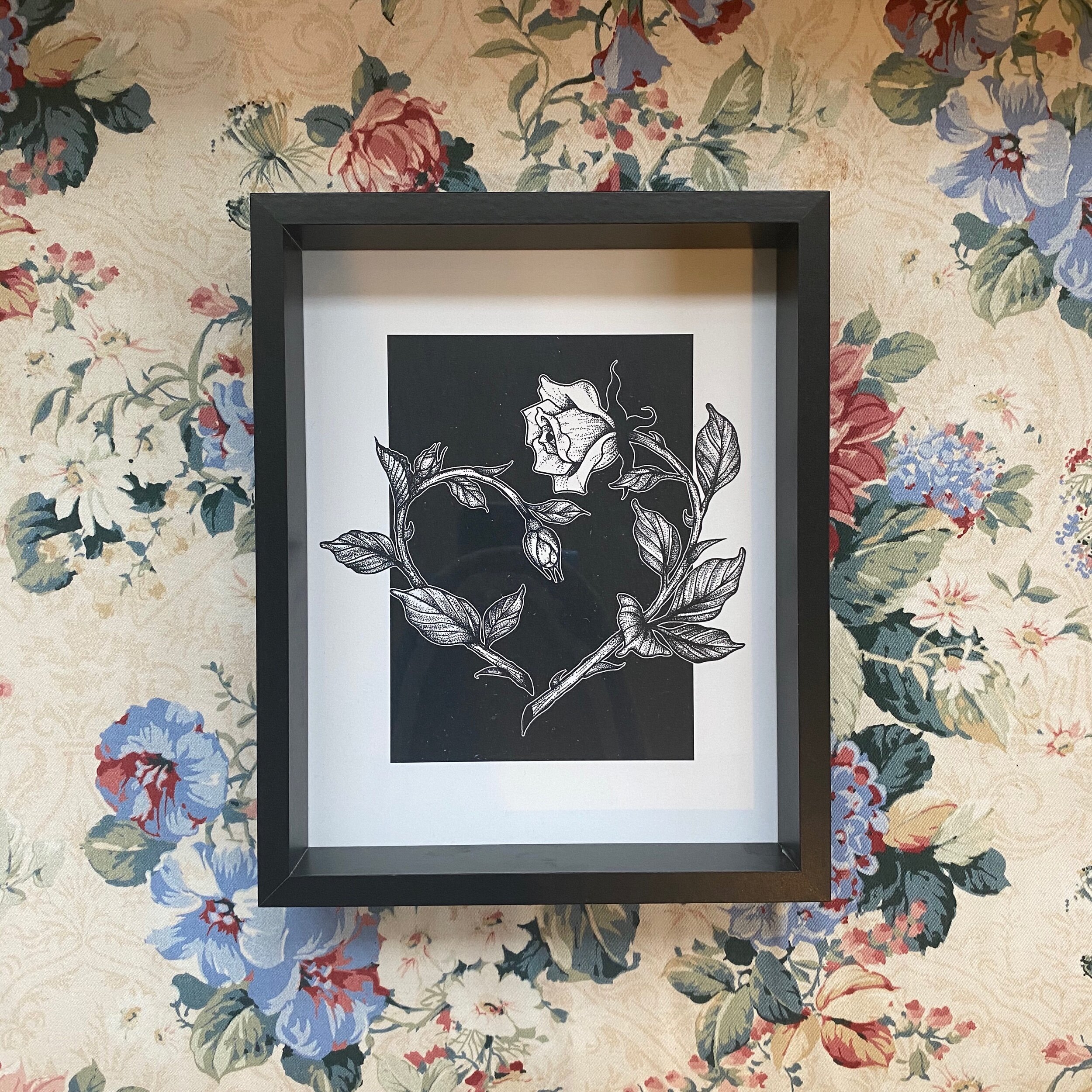 thorned heart framed