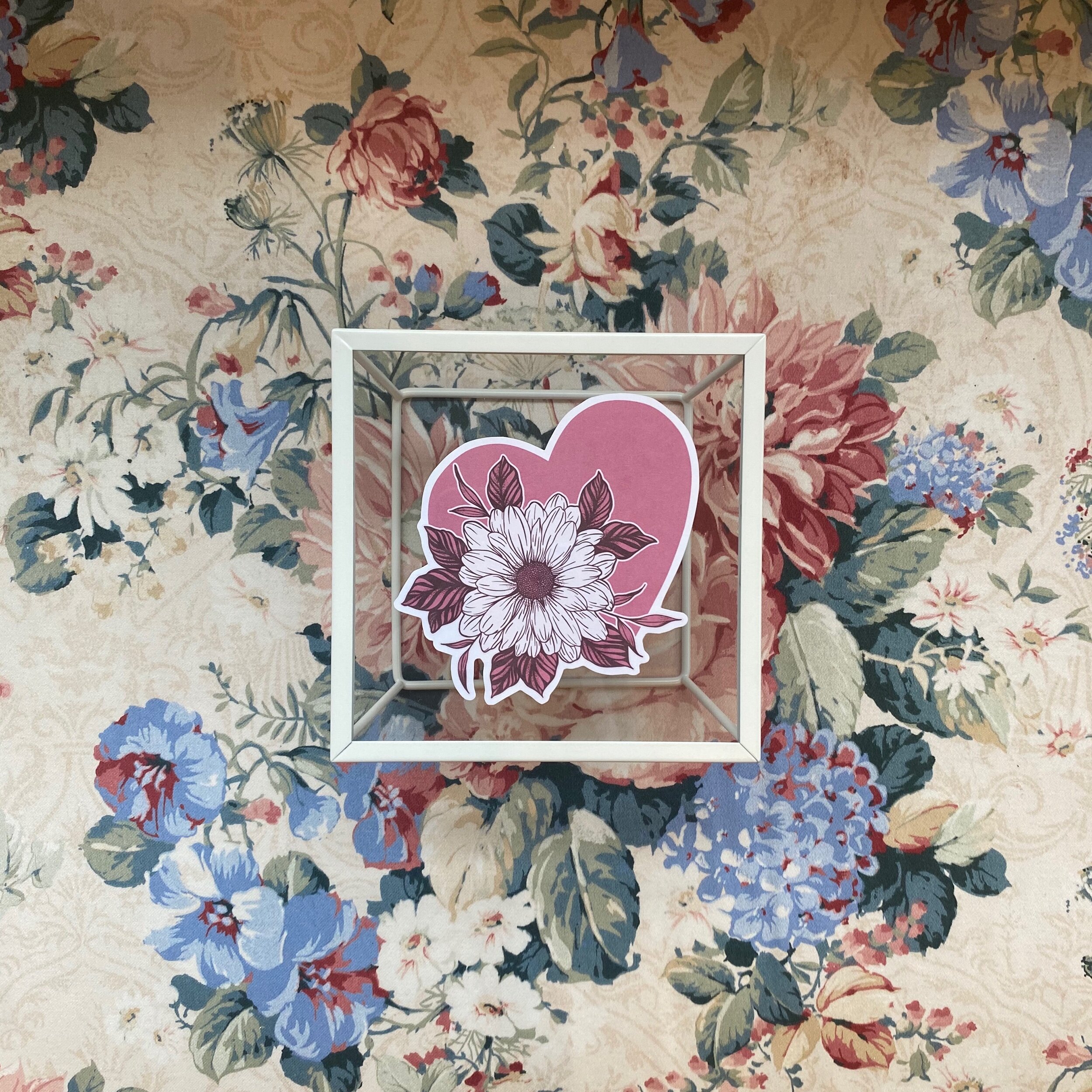 baby daisy hearts framed