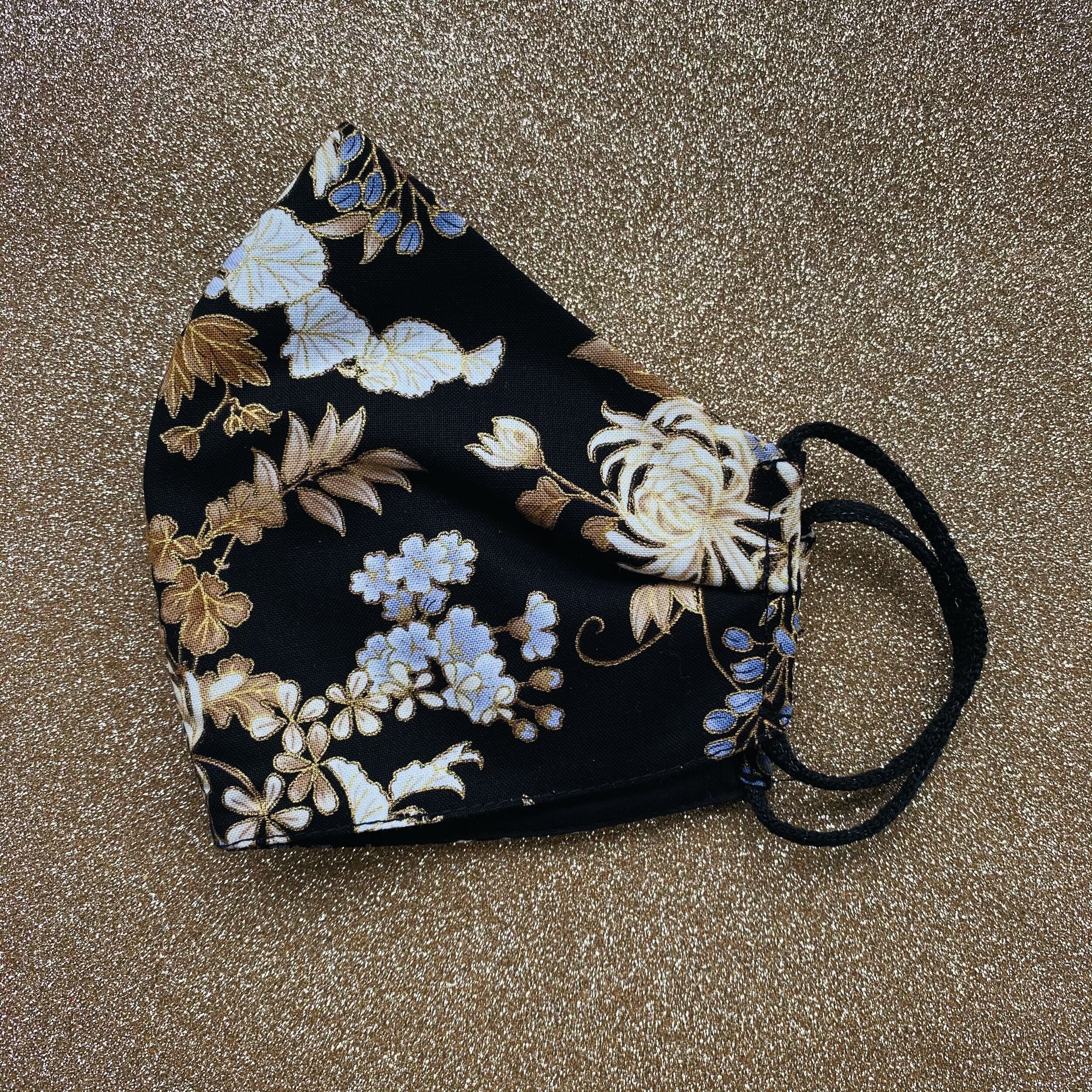 dark multi floral mask