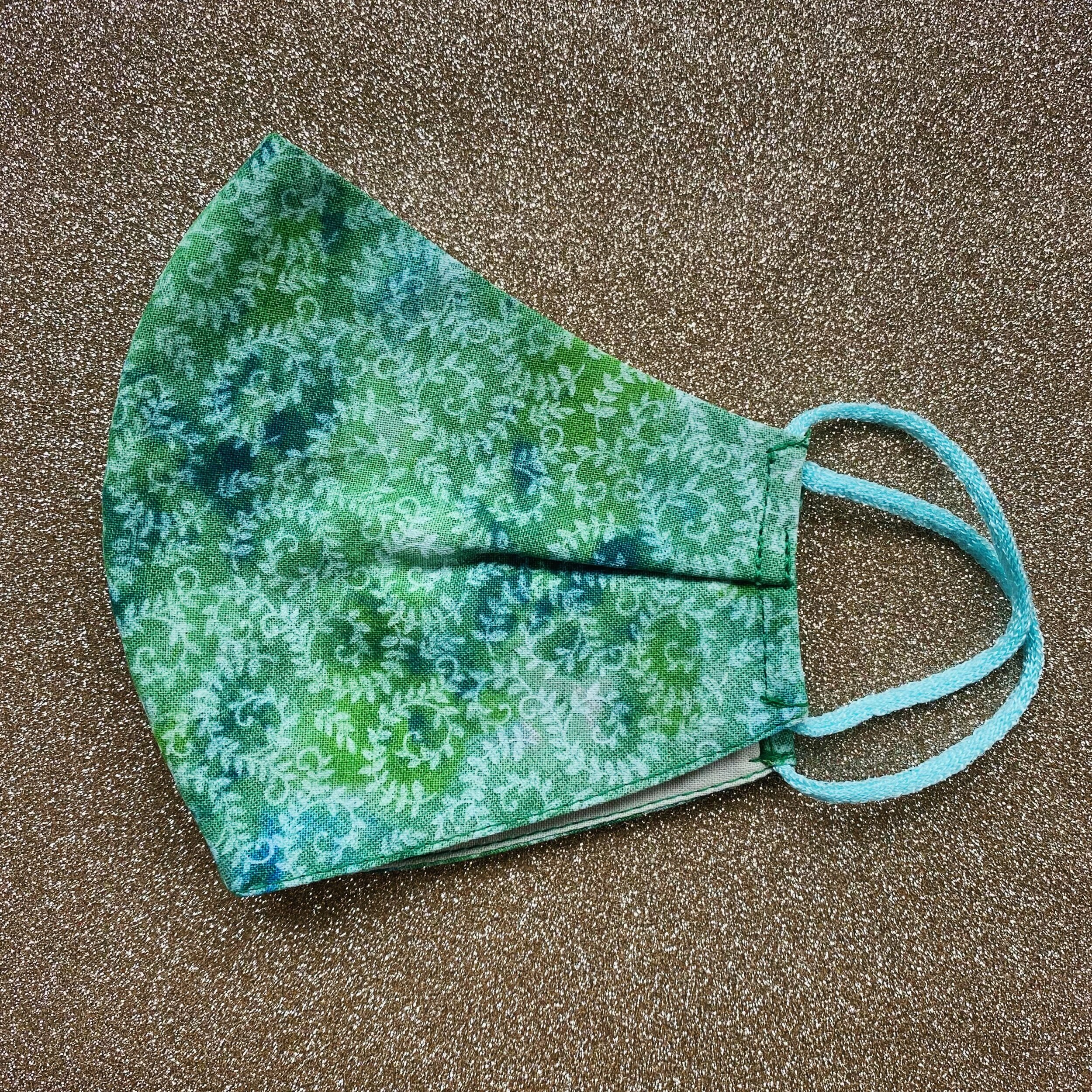 teal n aqua leaf mask