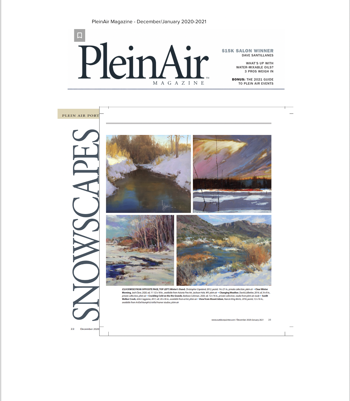 Plein Air Magazine, Dec/Jan 2020/2021