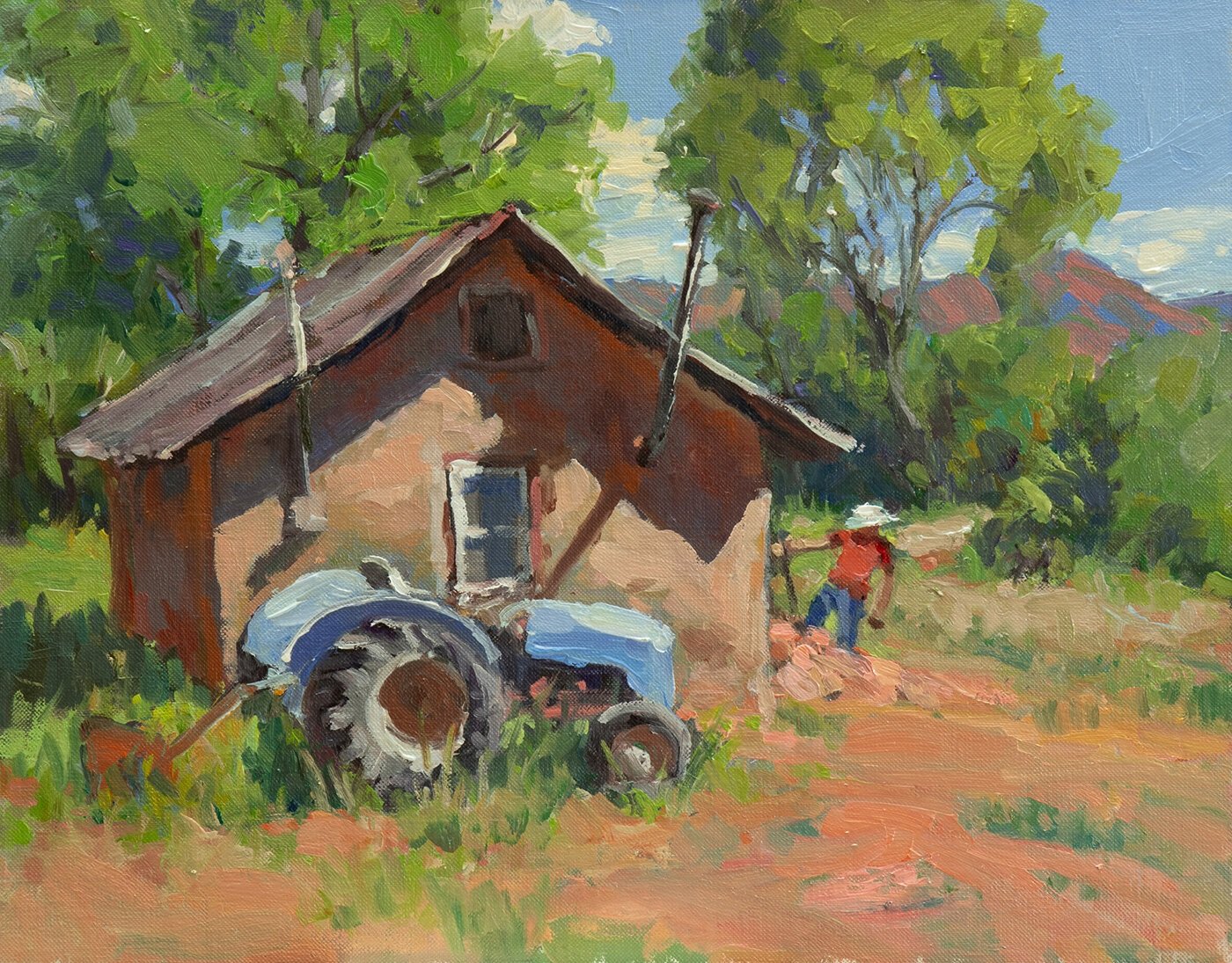 Diggin' It, 11x14, oil