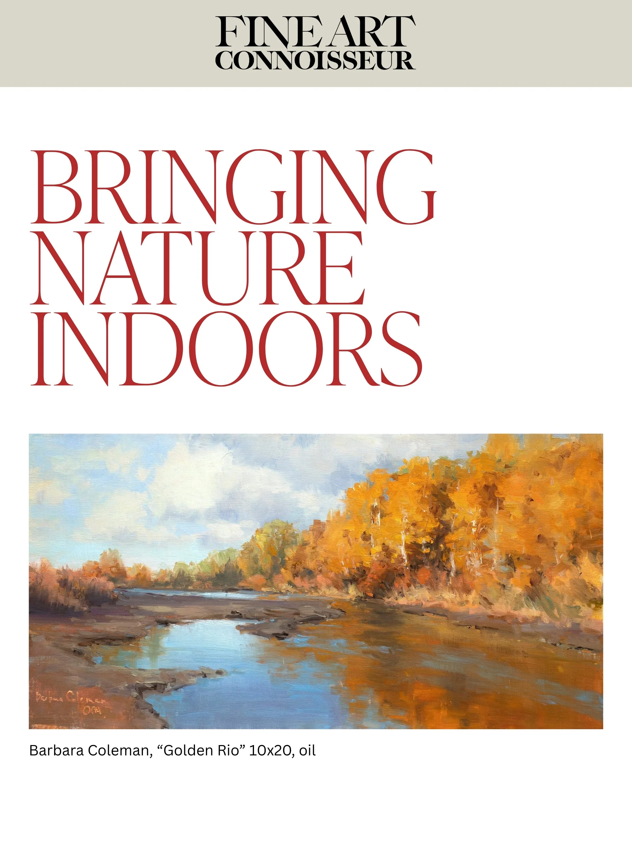 Fine Art Connoisseur Bringing Nature Indoors: May/June 2023
