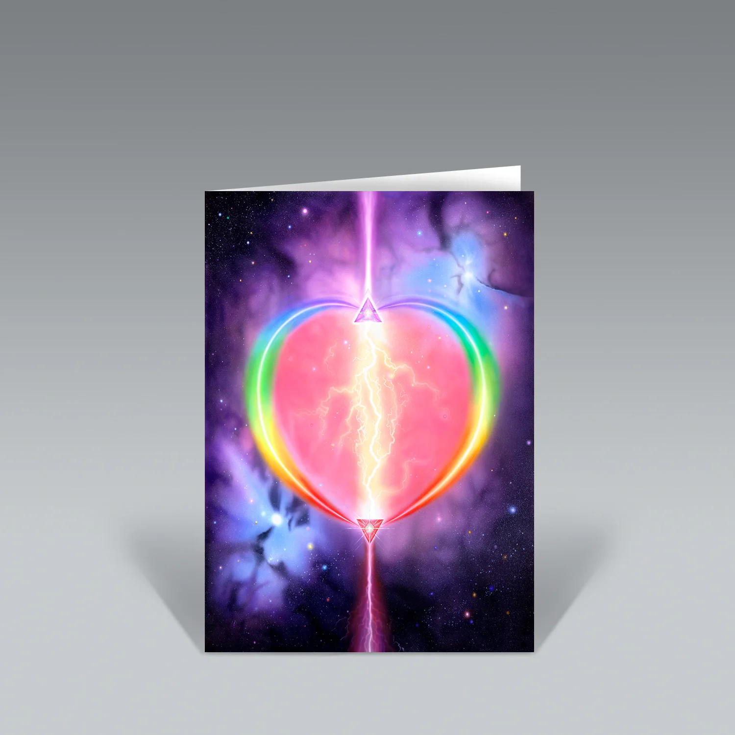 HEART RAINBOW notecard