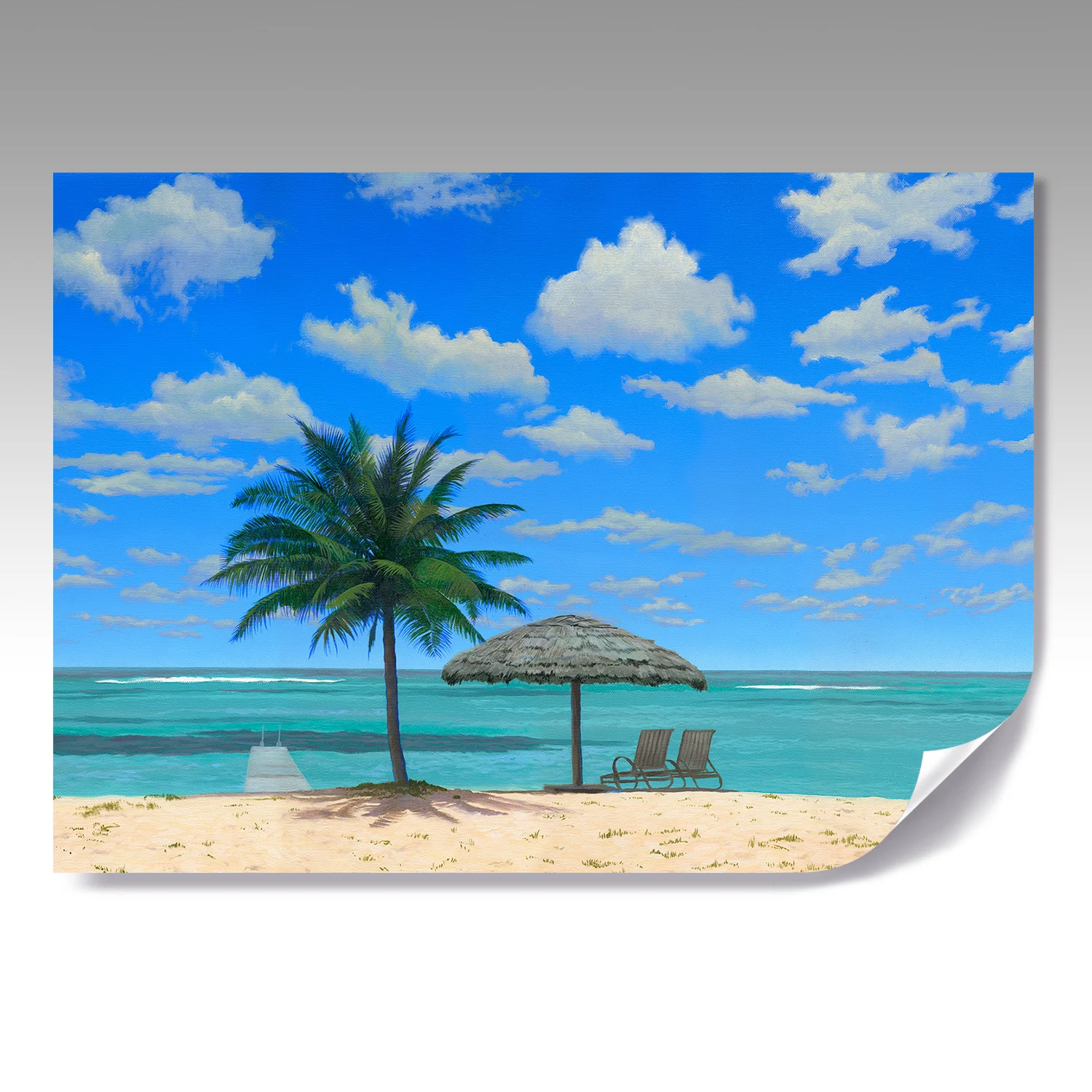 PALAPA BEACH fine paper print