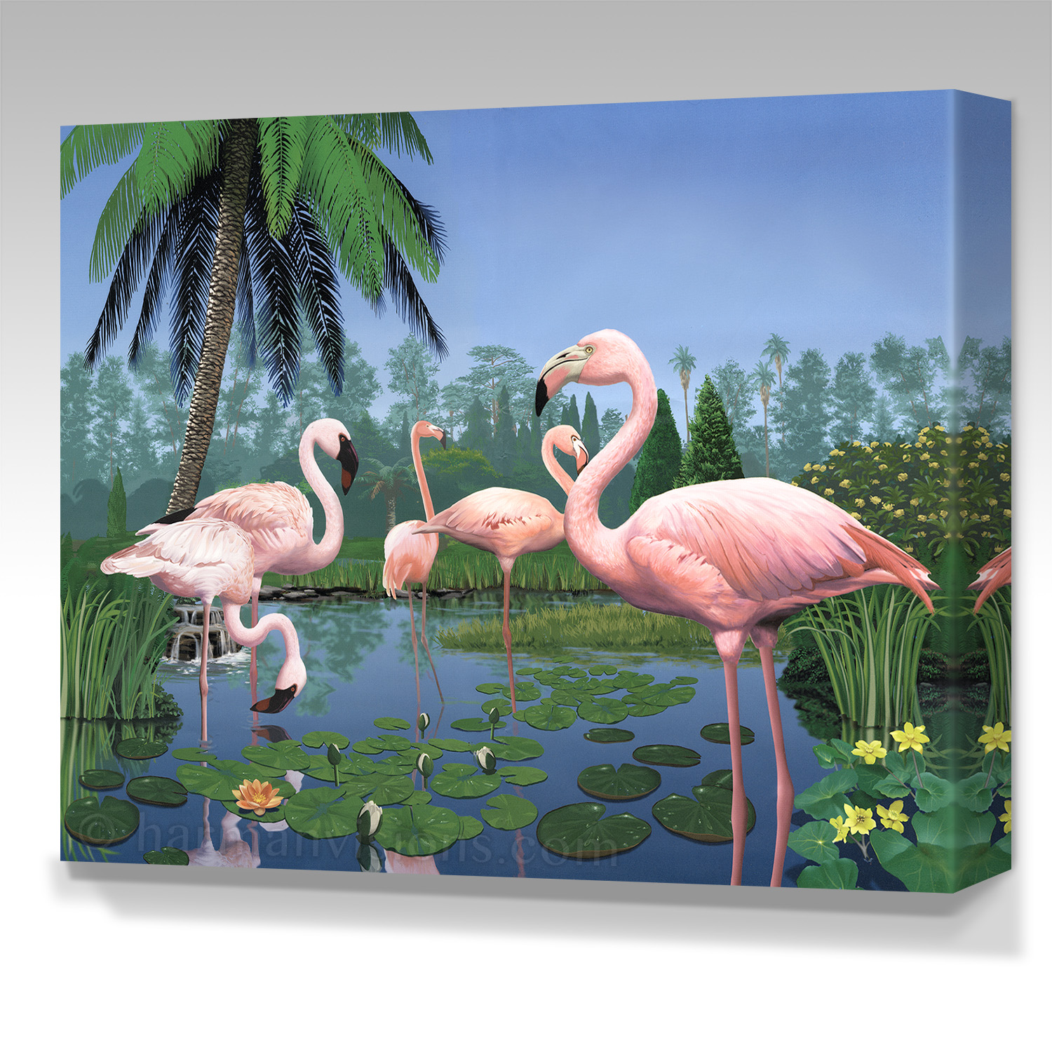 FLAMINGOS gallery wrap canvas