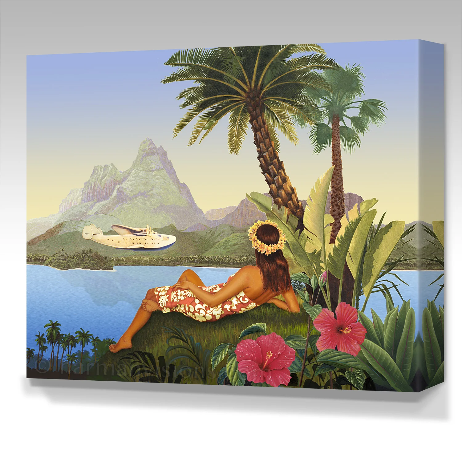 ISLAND GIRL gallery wrap canvas
