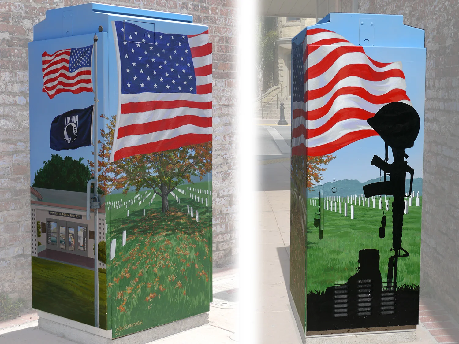 This box was sponsored by the local VFW and public library.