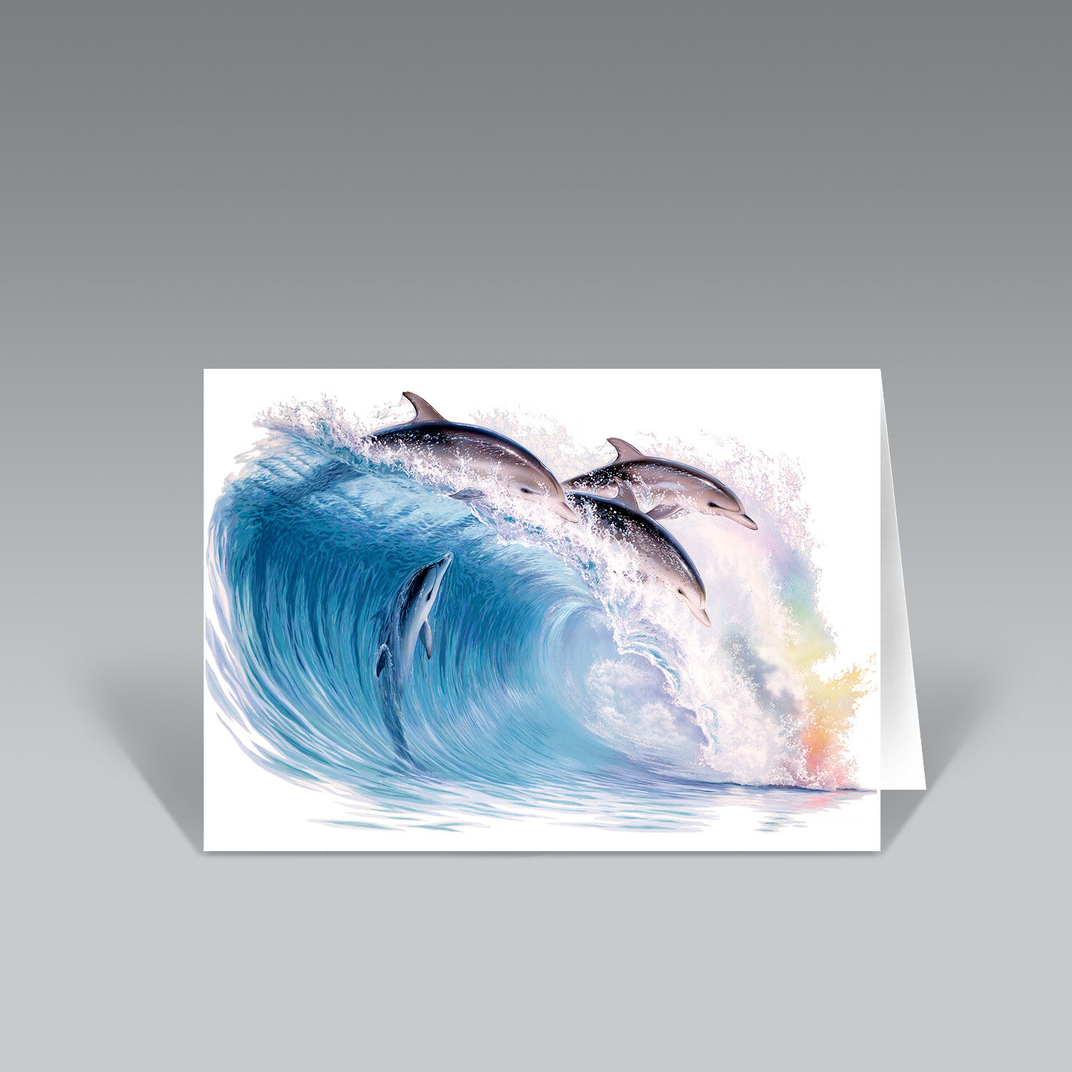 DOLPHIN HIBISCUS notecard 