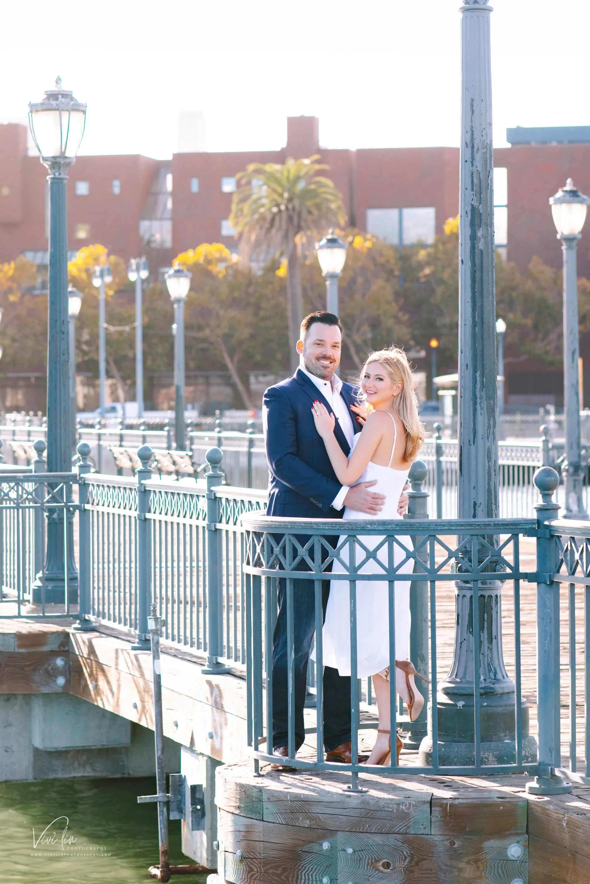  San Francisco Engagement Photographer: Pier 7 &amp; Crissy field（Golden gate bridge）