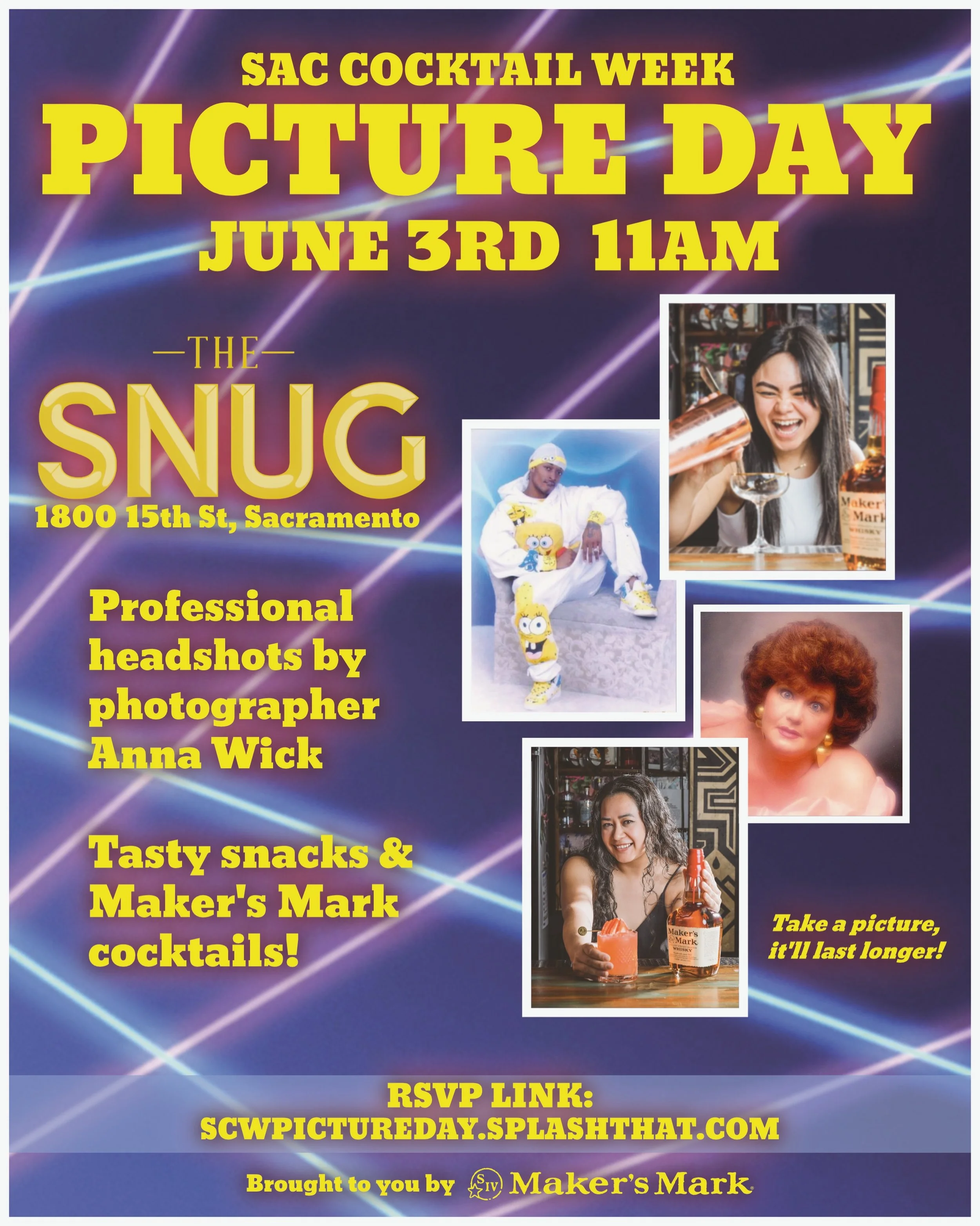Come get professionally photographed like the cocktail celebrity you swear you are.

@makersmark invites you to The Snug during @saccocktailweek for snacks, bourbon cocktails and 📸

We personally guarantee you&rsquo;ll get a good shot because someho