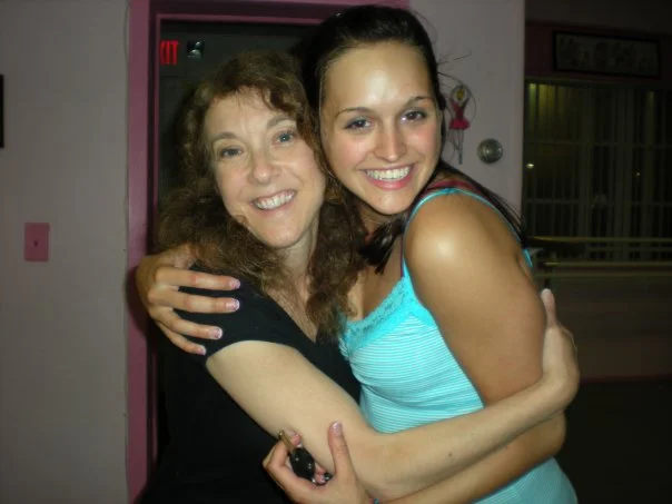 Christa with her favorite dance instructor in high school.
