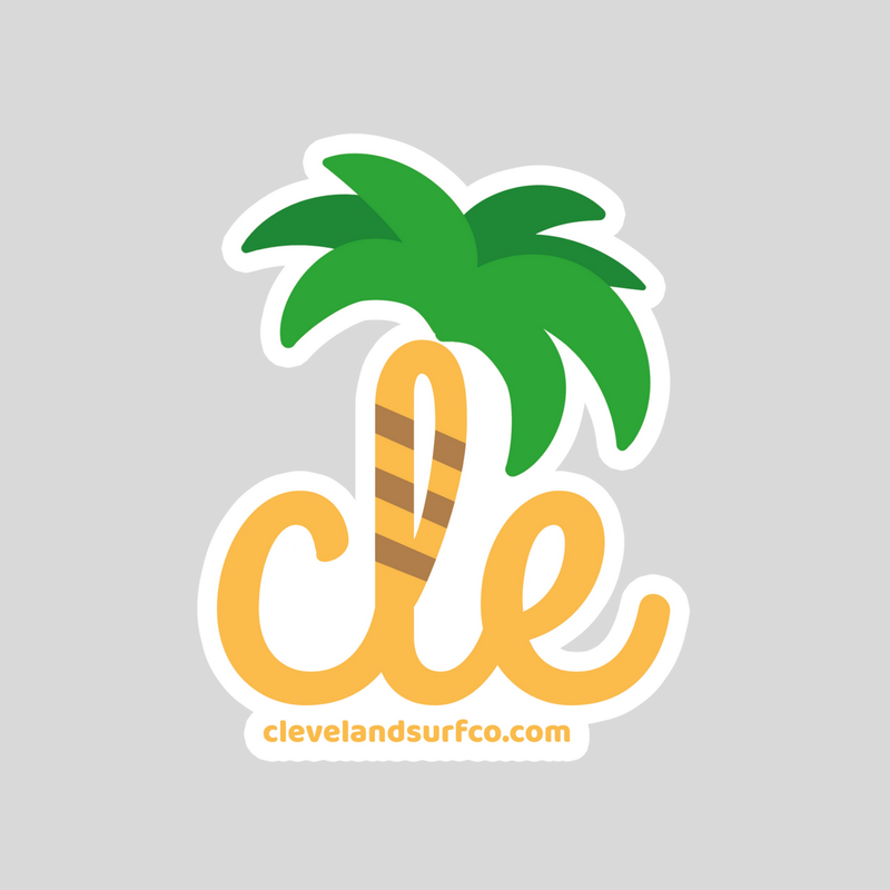 CLEVELAND SURF CO - PALM CLE STICKER