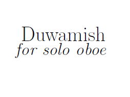 Duwamish (oboe edition)