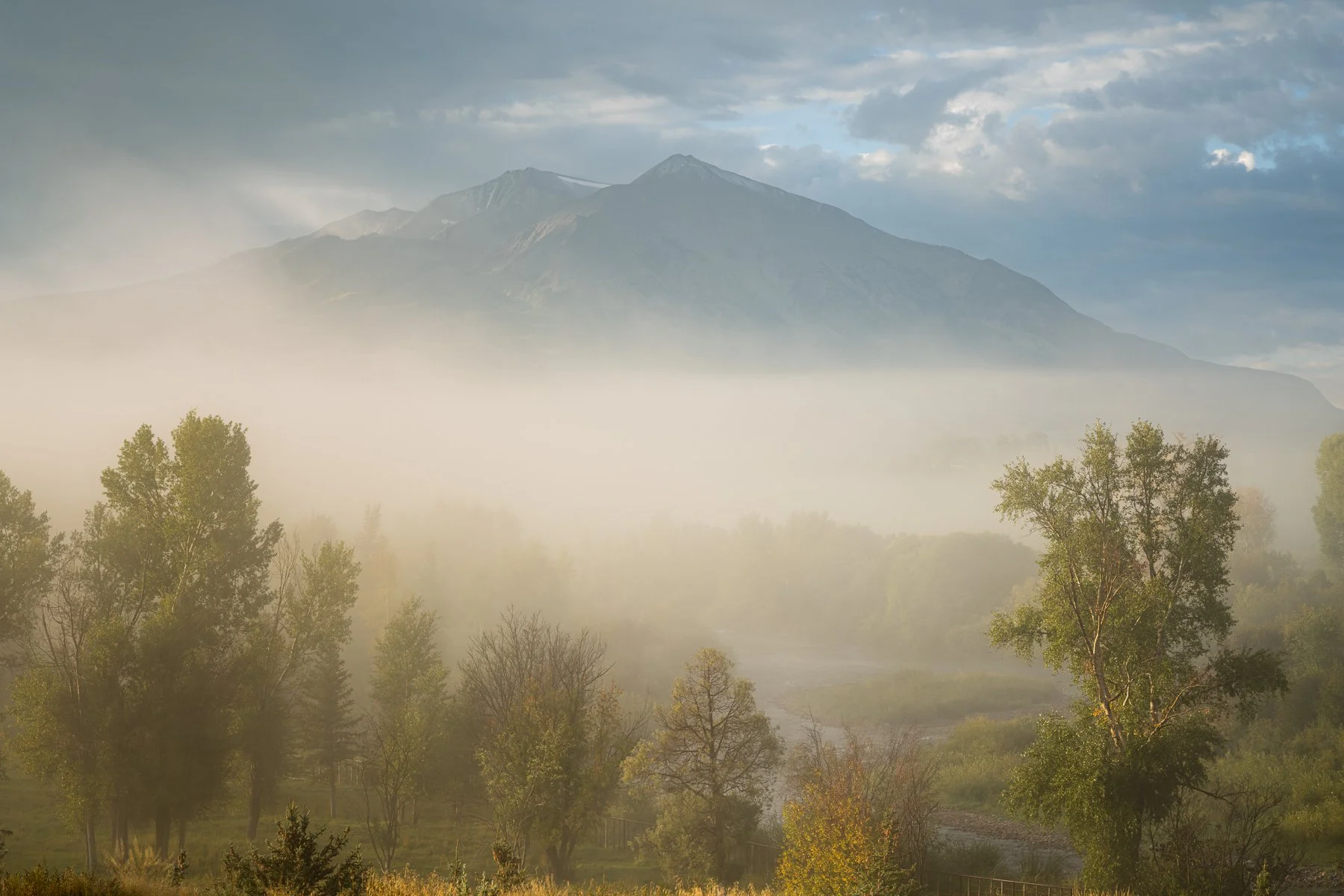 Mt. Sopris at sunrise near the town of Carbondale, Colorado.