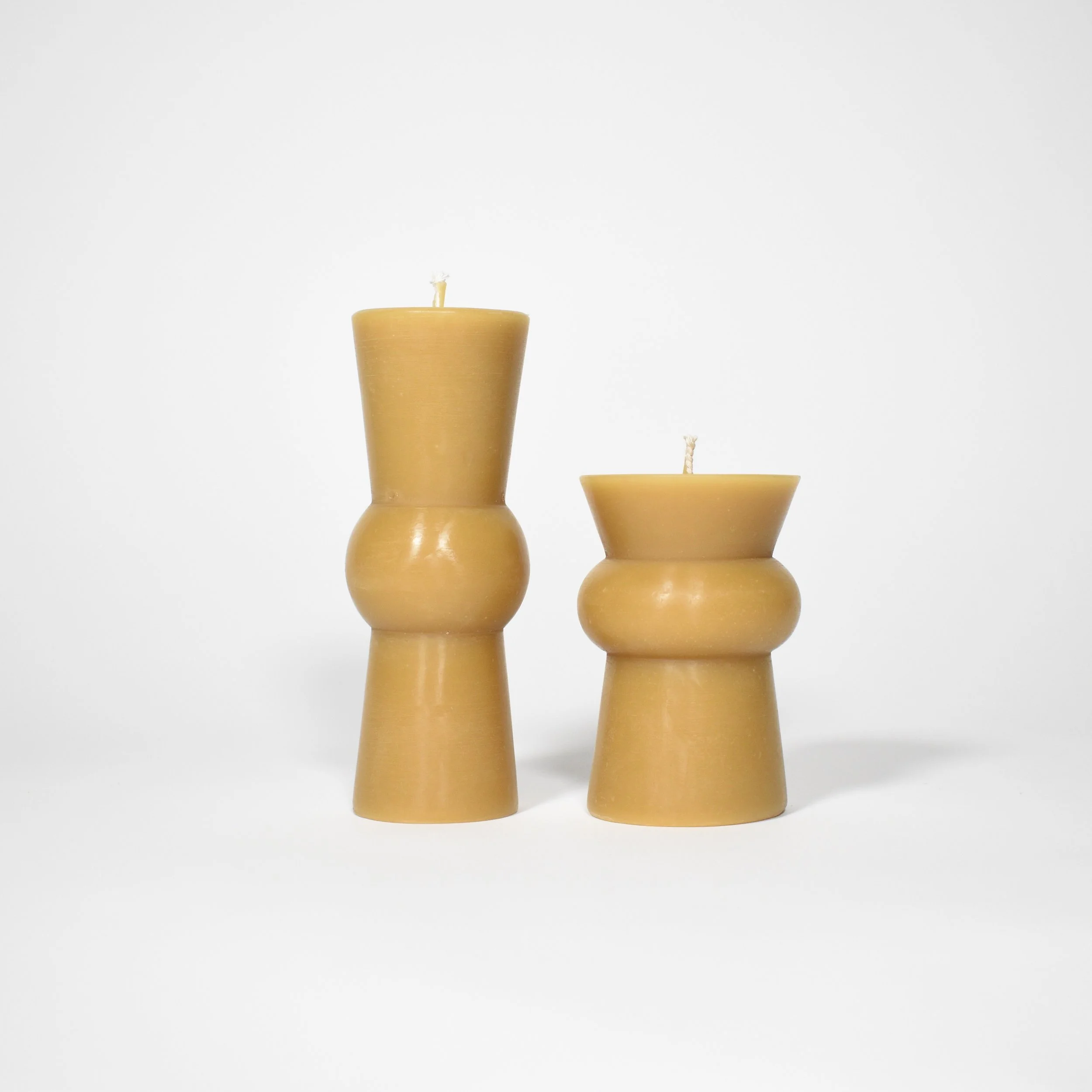 Pillar candles, natural beeswax