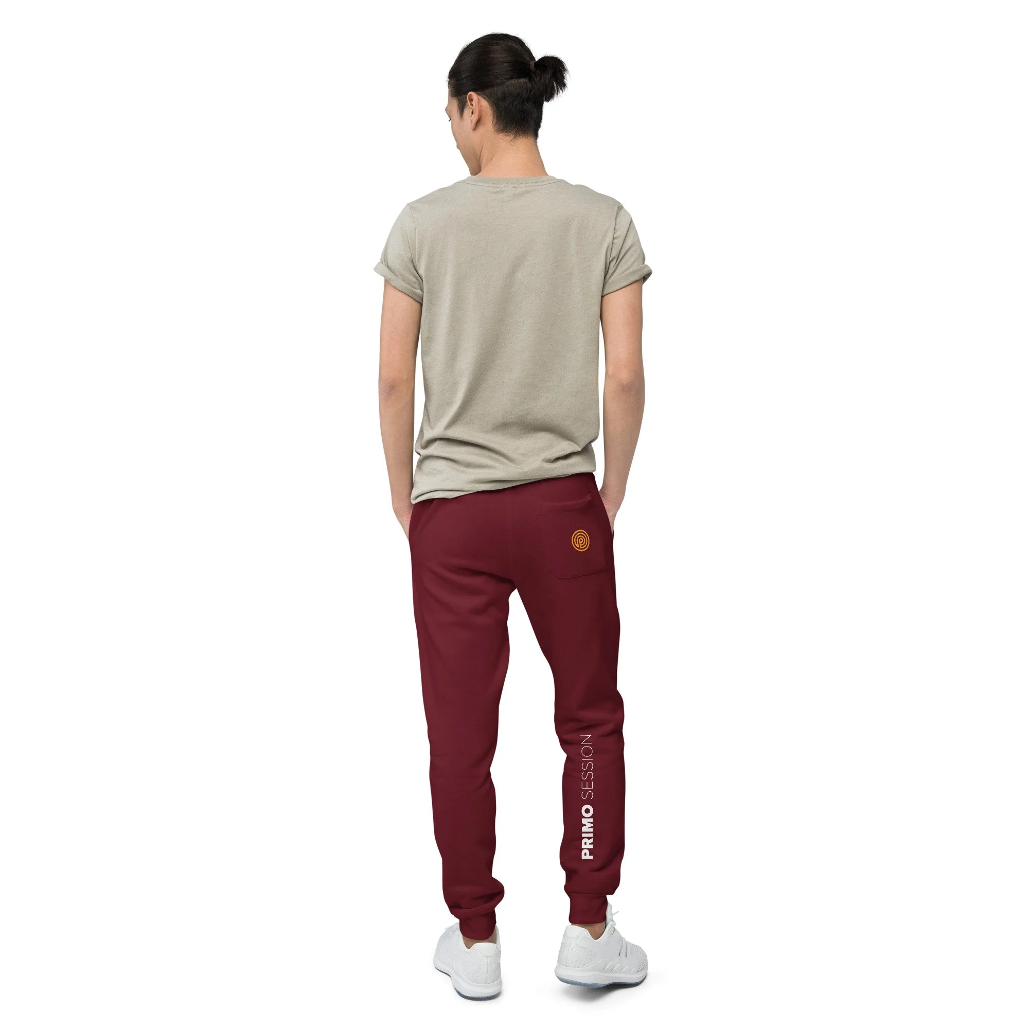 unisex-fleece-sweatpants-maroon-back-67b42561d3bee.jpg