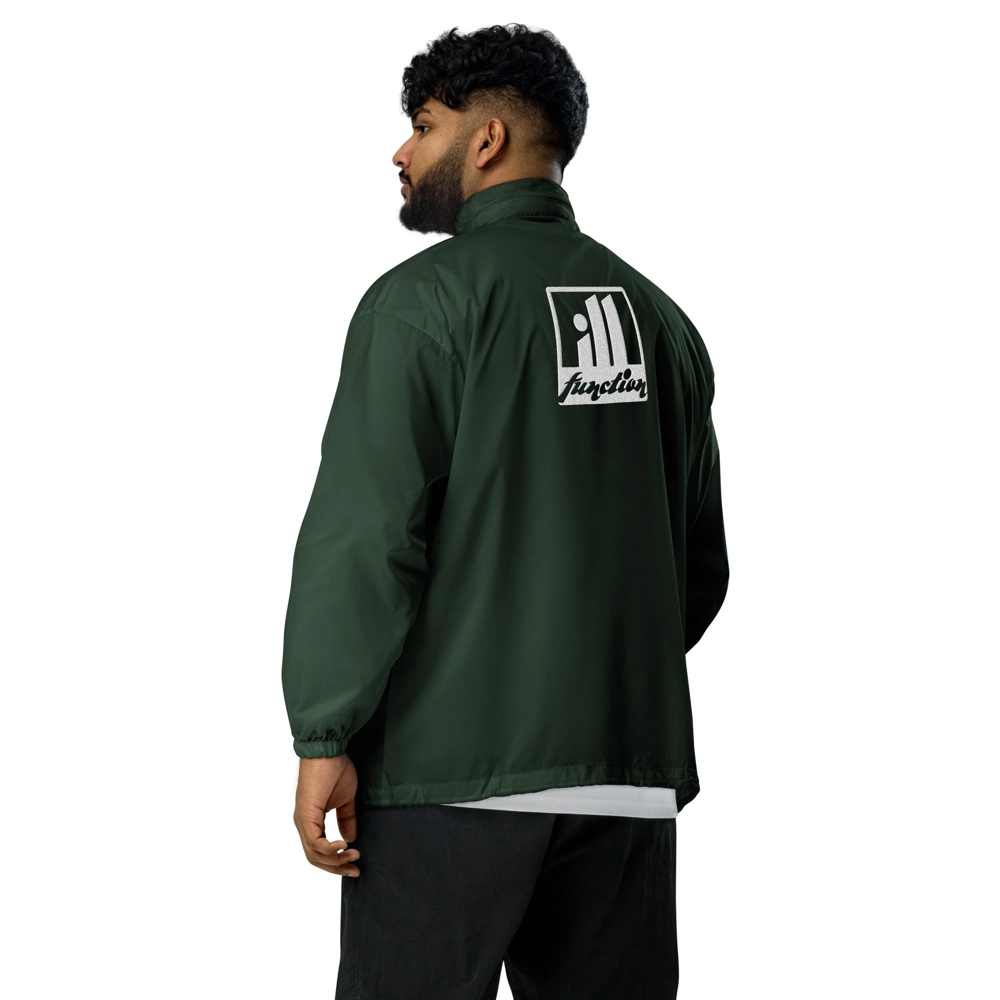 basic-unisex-windbreaker-forest-green-back-67dd1722963ce.jpg