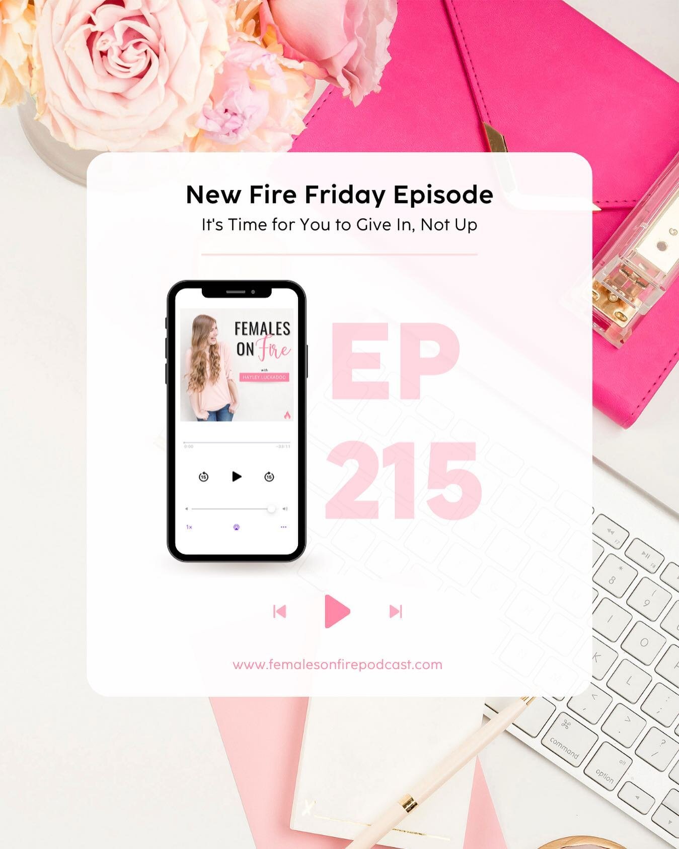 We're putting a new twist on the familiar advice &quot;don't give up.&quot; 👏🏻

For this Fire Friday, you're getting a big dose of the motivation to keep going but with a mindset reframe that will give you the encouragement to keep reaching for you