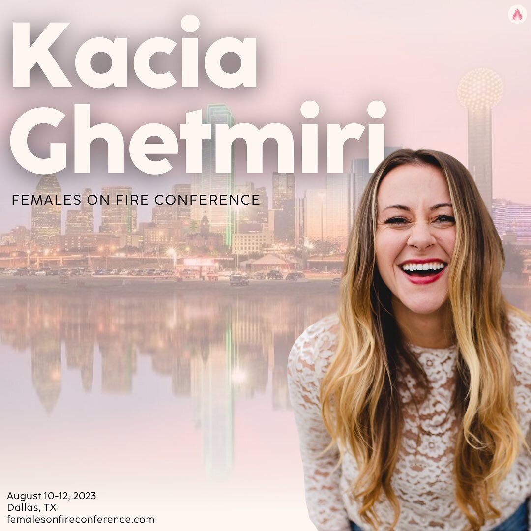 🔥 SPEAKER ANNOUNCEMENT! 🔥

It&rsquo;s finally time for our next Females on Fire Conference speaker announcement!

Drum roll please&hellip; 🥁🥁

It&rsquo;s @kacia.ghetmiri!

We&rsquo;re so excited to have Kacia as a keynote speaker to hype up and m