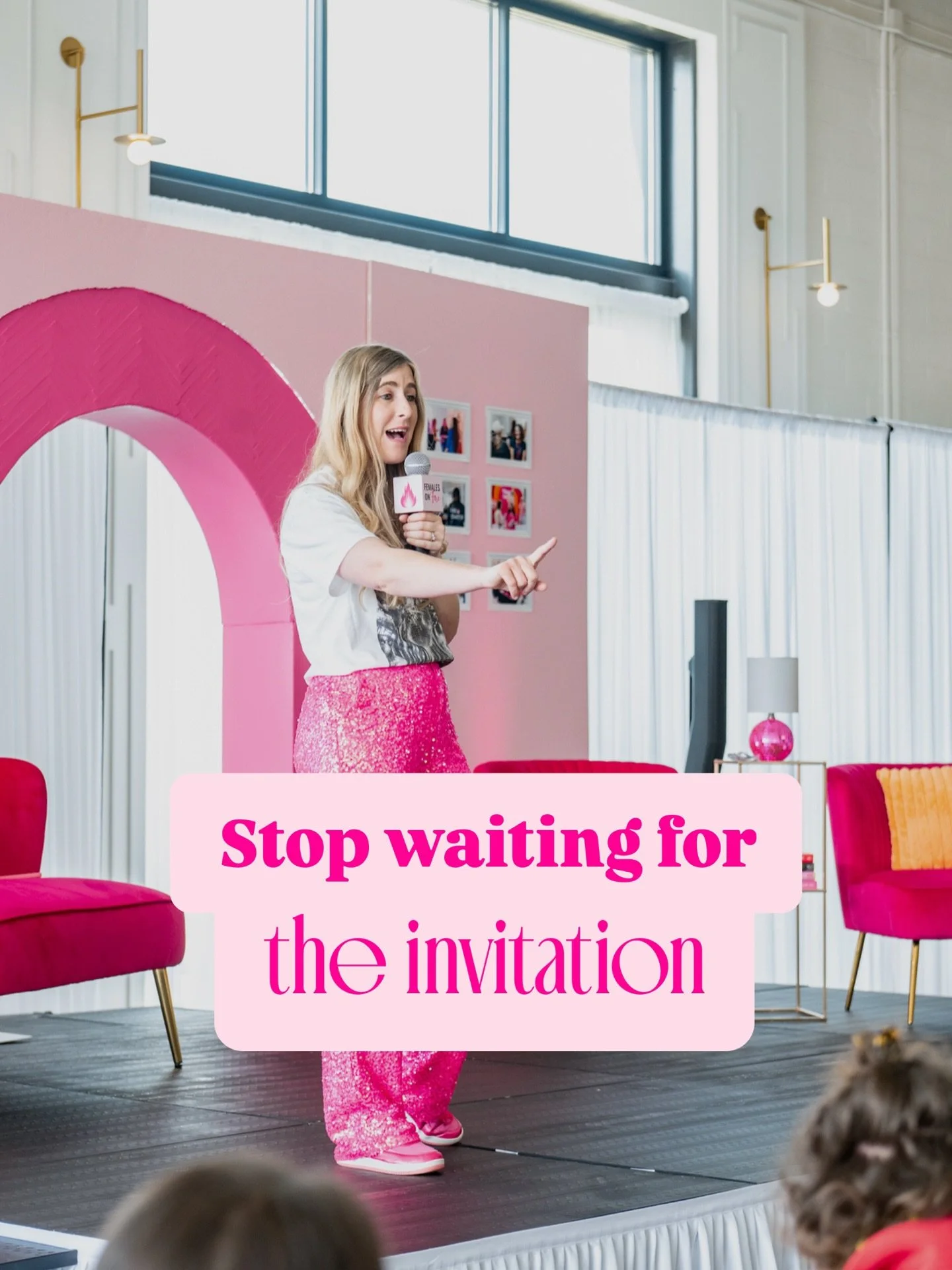 Stop waiting for the invitation. ❌

#femalesonfire #femalefounders #femaleentrepreneurship #madeformore #createalifeyoulove 

We&rsquo;re really good at creating proximity to opportunity, but we&rsquo;re not always willing to actually pursue the oppo