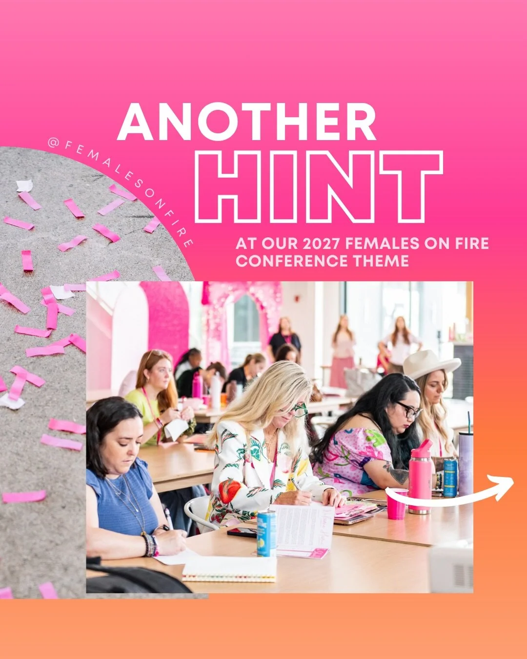 Another hint to our conference theme dropping now! ⬇️

ICYMI: Every year the Females on Fire Conference gets a unique theme, and over the next week we&rsquo;re dropping hints to our 2027 theme!

The conference is June 22-24, 2027 in Indianapolis and 