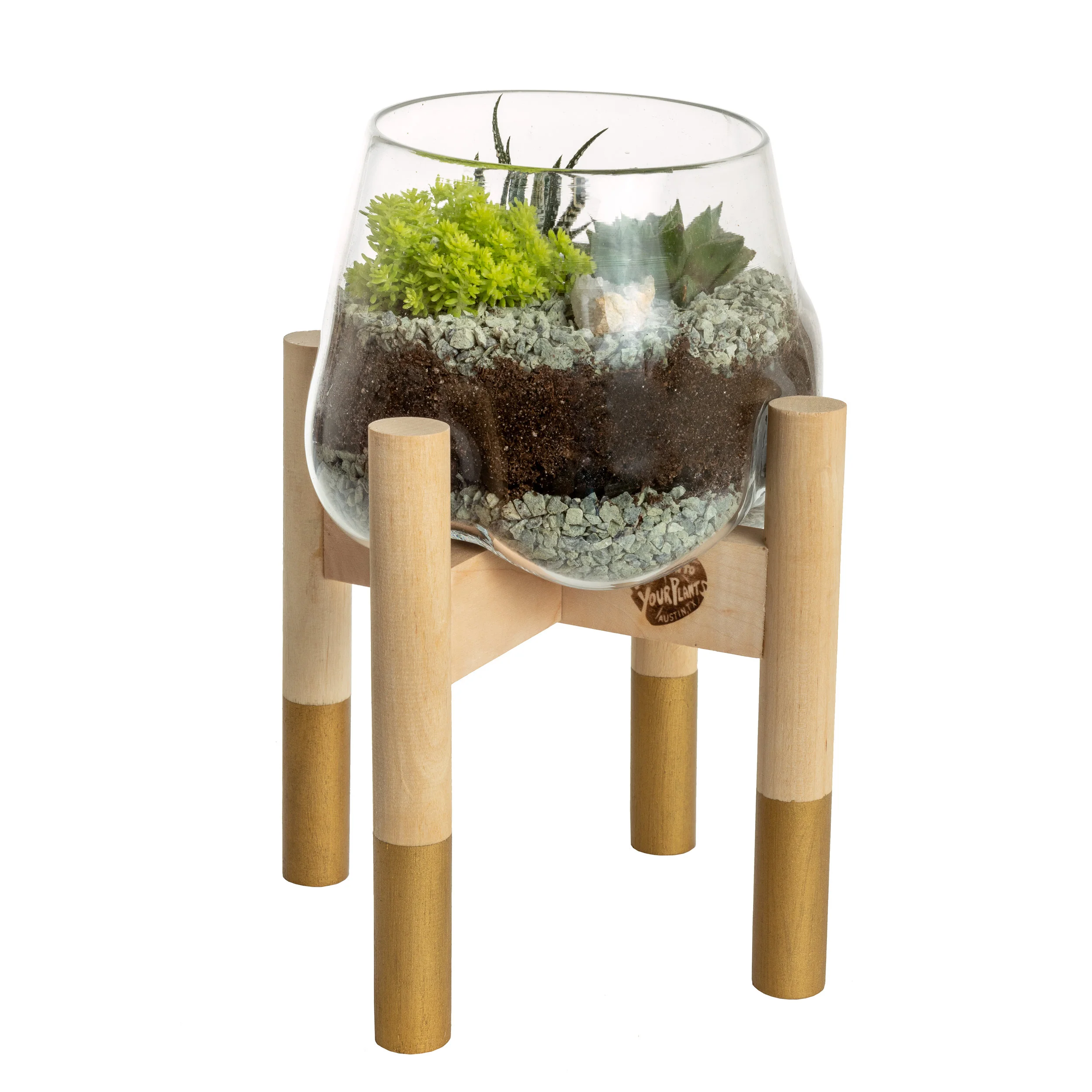 modern plant stand indoor Amish Modern Pedestal Plant Stand — Our Family Craft Shop main image 1