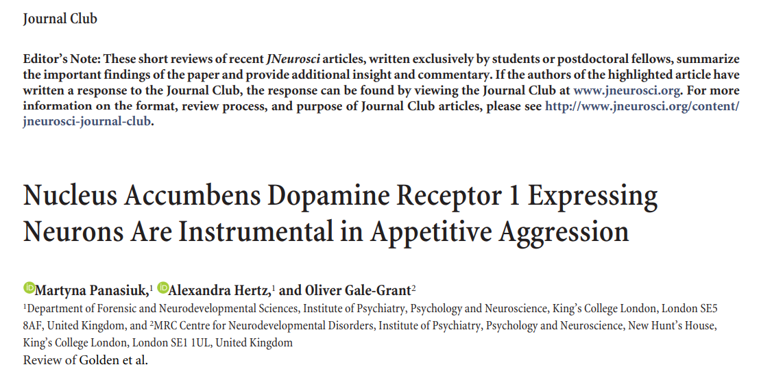 Recent JN paper is the focus of JN Journal Club!